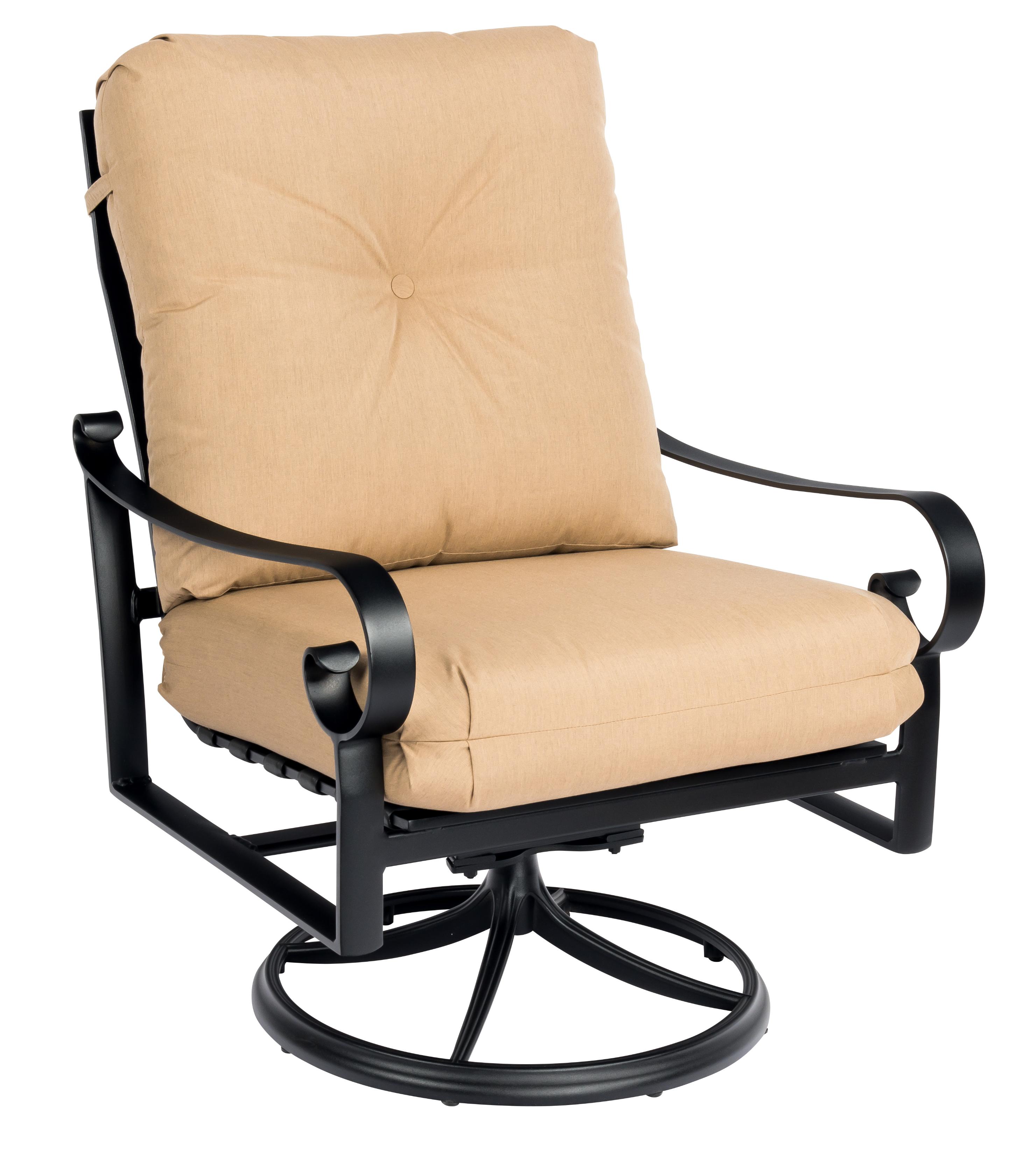 Woodard Belden Big Man's Swivel Rocking Lounge Chair, Aged Teak, With Cushion, Grade A Fabric, Garden Chairs, Lounge Chairs, Cushion, Belden, Aluminum, Fabric, Curved, 4 Legs, Outdoor