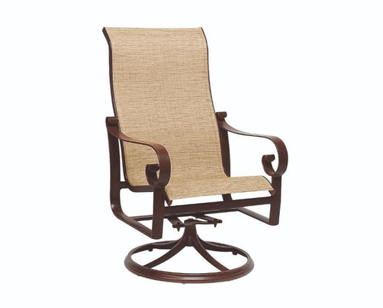 Woodard Belden Sling High Back Swivel Rocker