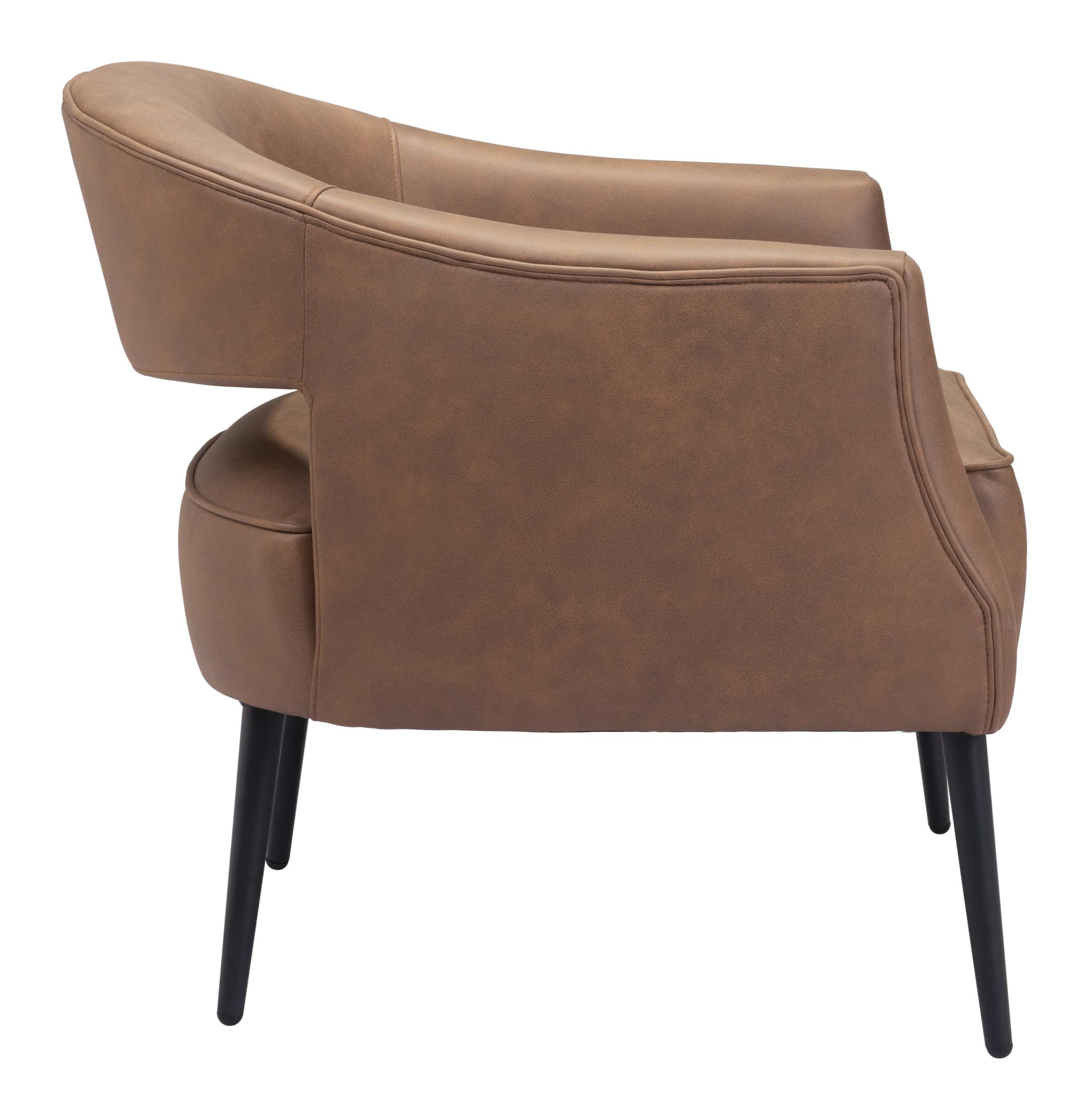 Zuo Modern Berkeley Accent Chair Vintage in Brown/Gray