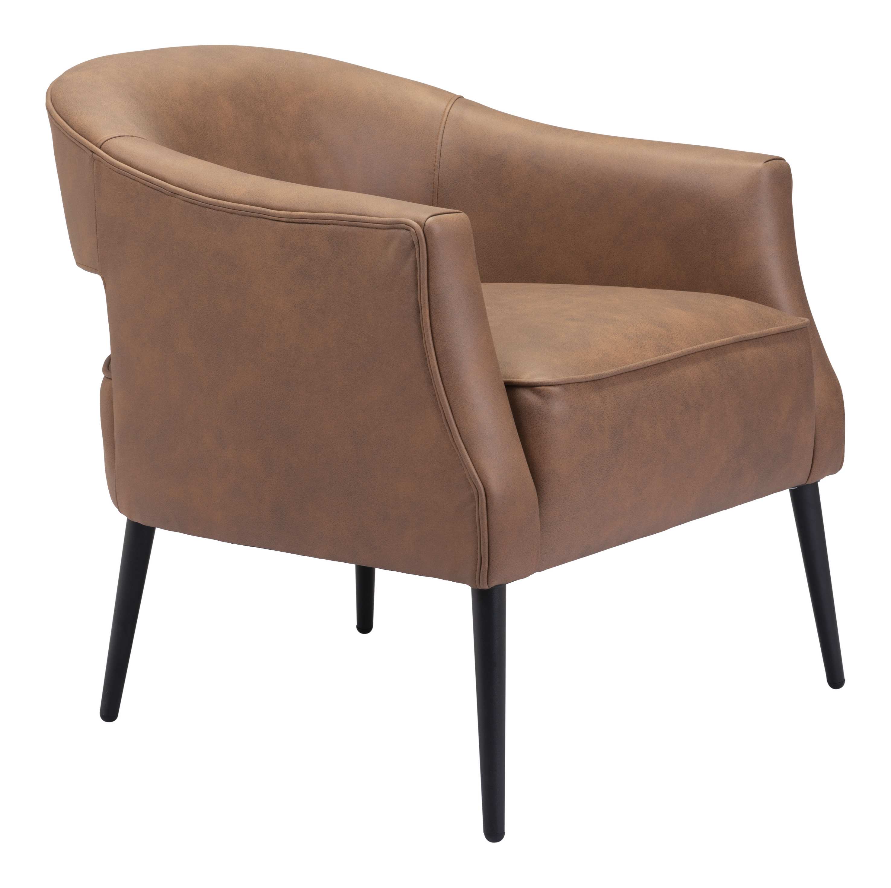 Zuo Modern Berkeley Accent Chair Vintage in Brown/Gray