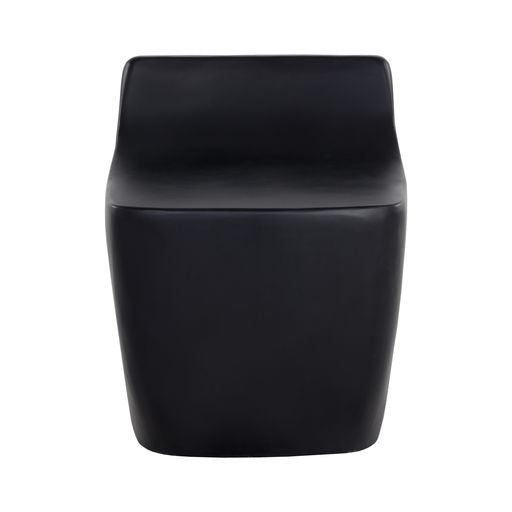 Sunpan Ledger Stool in Ash Grey Wood Look / Black / White
