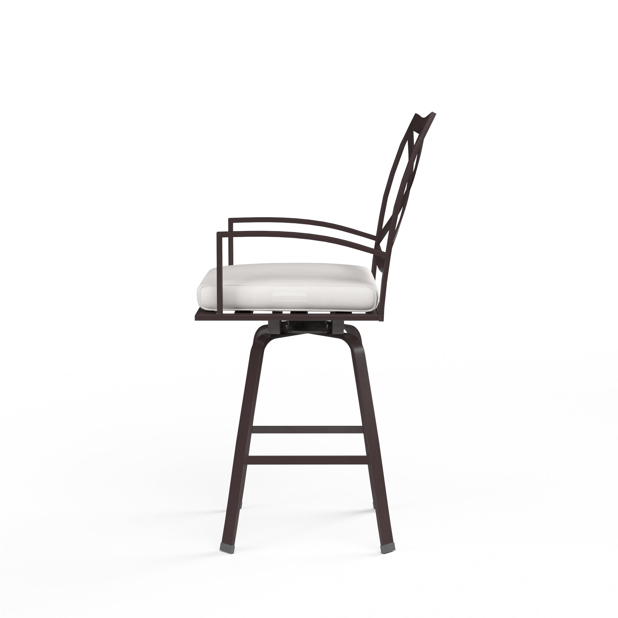 Sunset West La Jolla Aluminum Swivel Barstool with Cushion