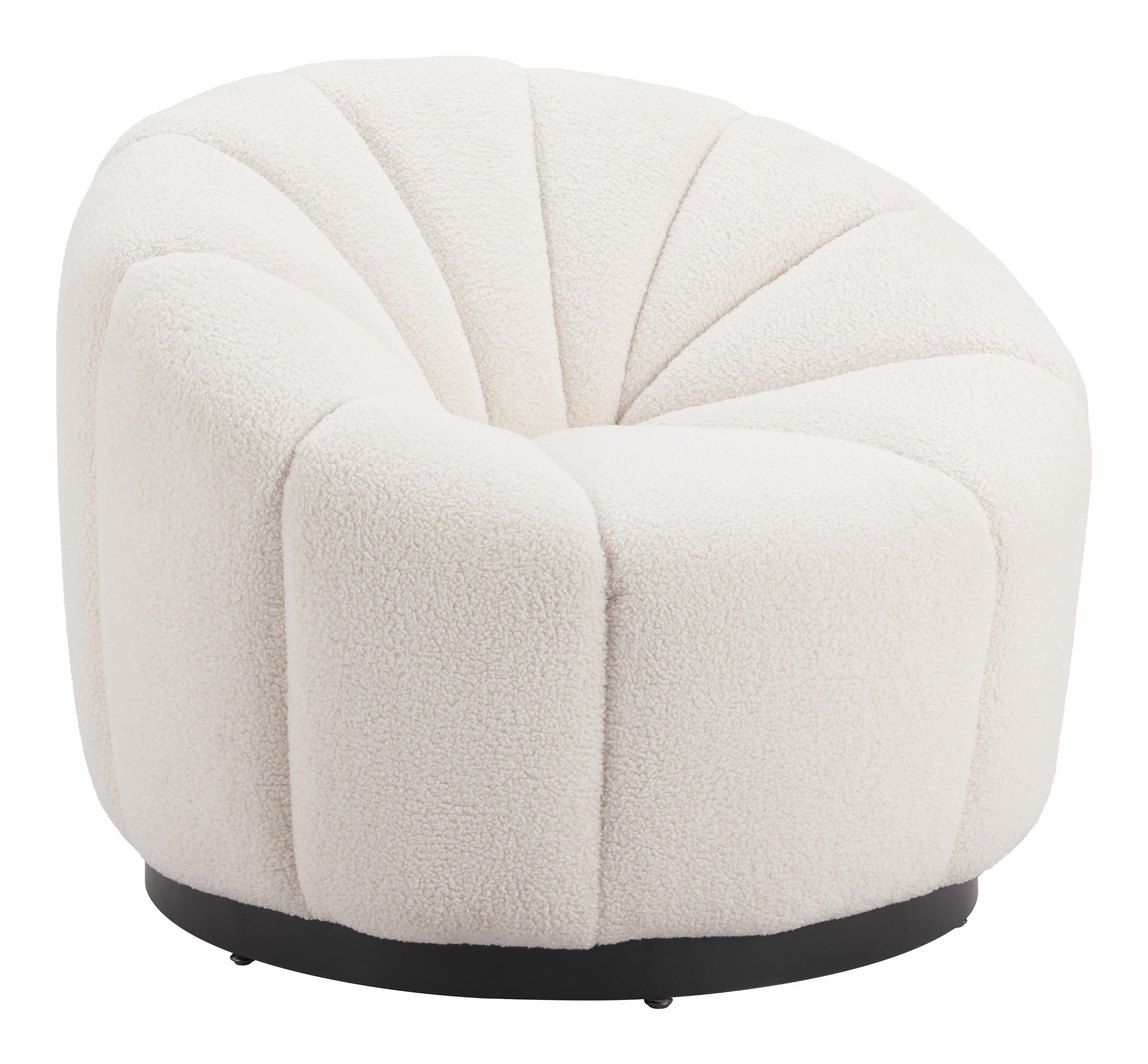 Zuo Modern Bhutan Accent Chair in Cream