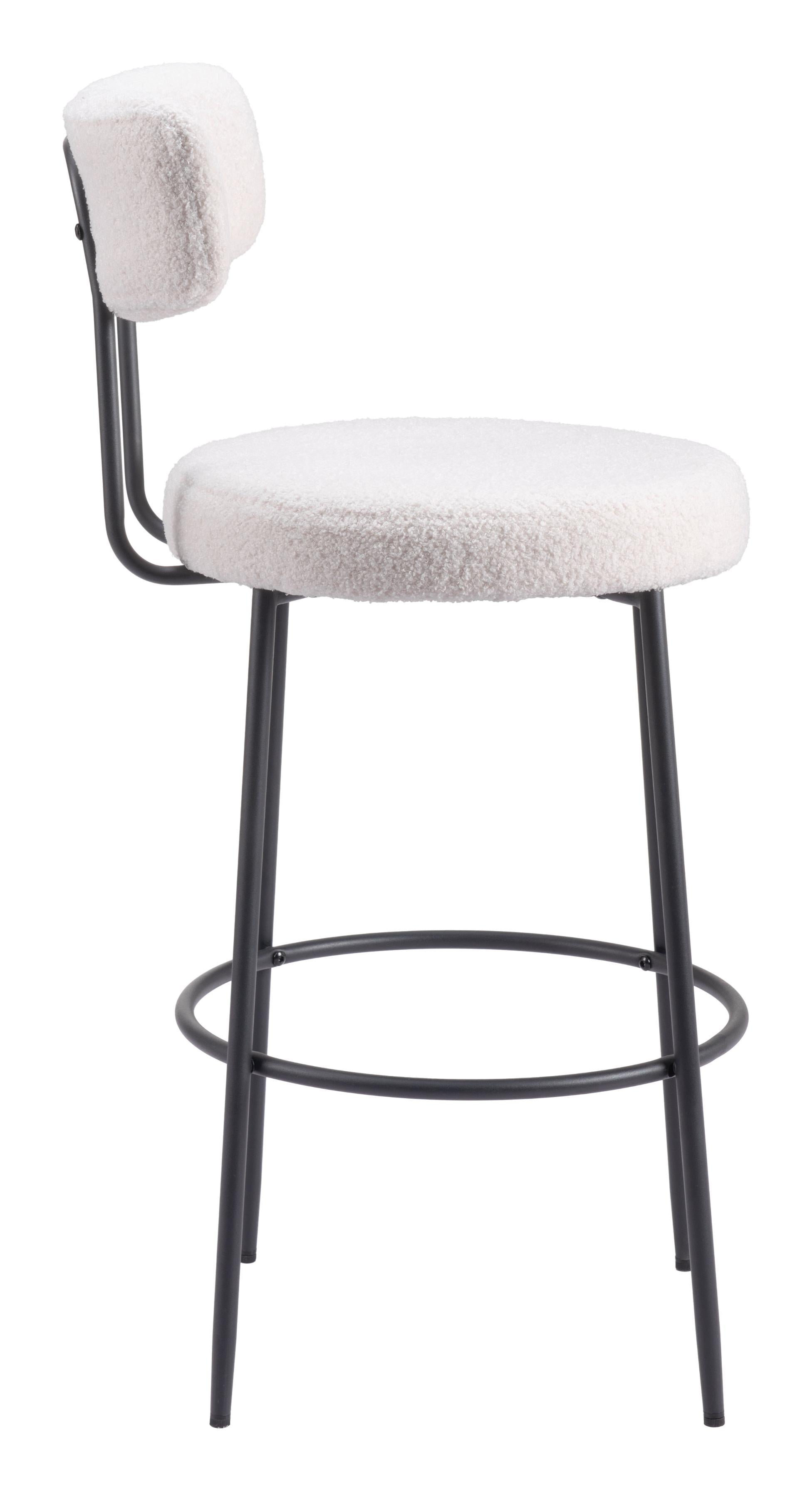 Zuo Modern Blanca Barstool in Ivory