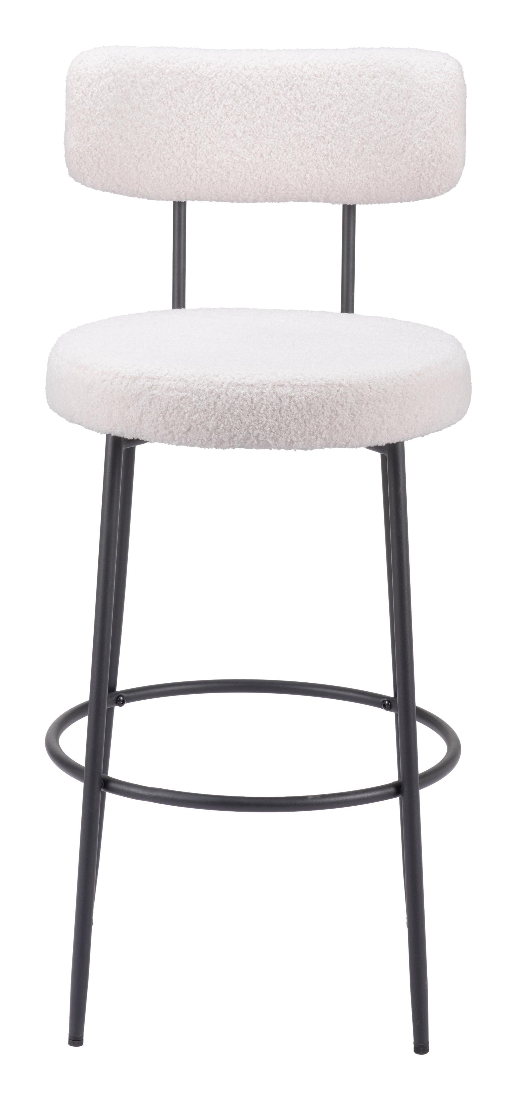 Zuo Modern Blanca Barstool in Ivory
