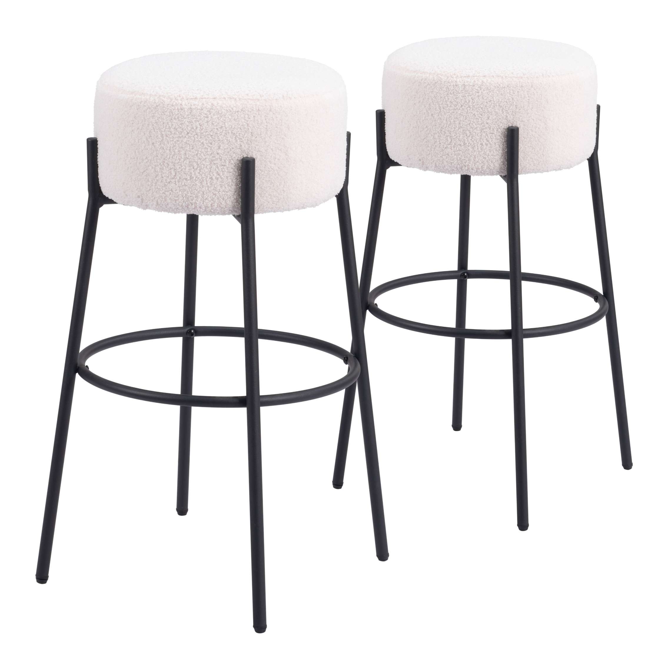 Zuo Modern Blanche Barstool in Ivory