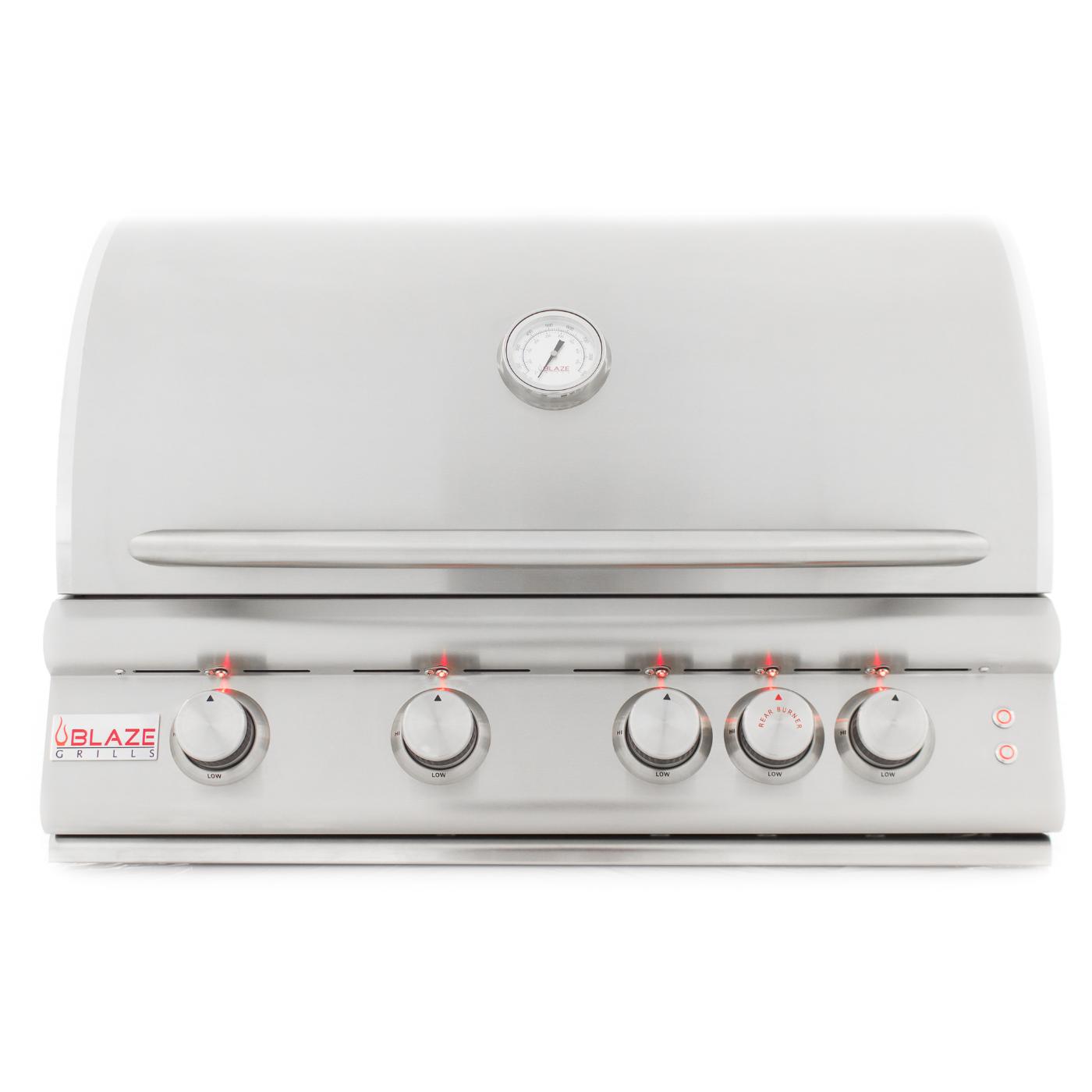 Blaze Grills Blaze 32-Inch 4-Burner LTE Gas Grill with Rear Burner and Built-in Lighting System