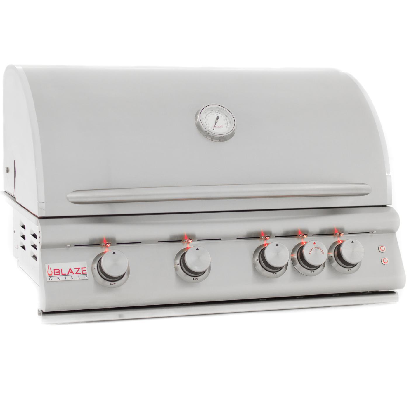 Blaze Grills Blaze 32-Inch 4-Burner LTE3 Gas Grill with Rear Burner and Built-in Lighting System
