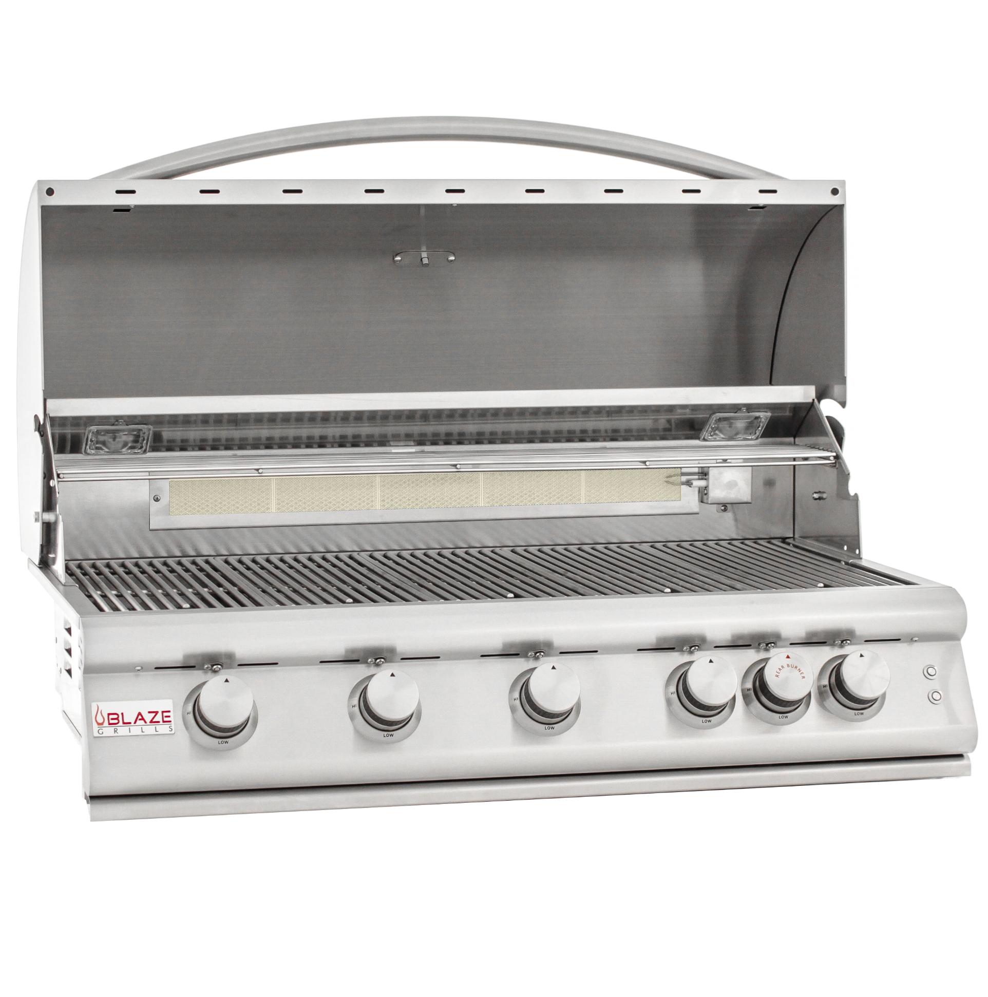 Blaze Grills 40-Inch 5-Burner LTE Gas Grill With Rear Burner And Built-in Lighting System