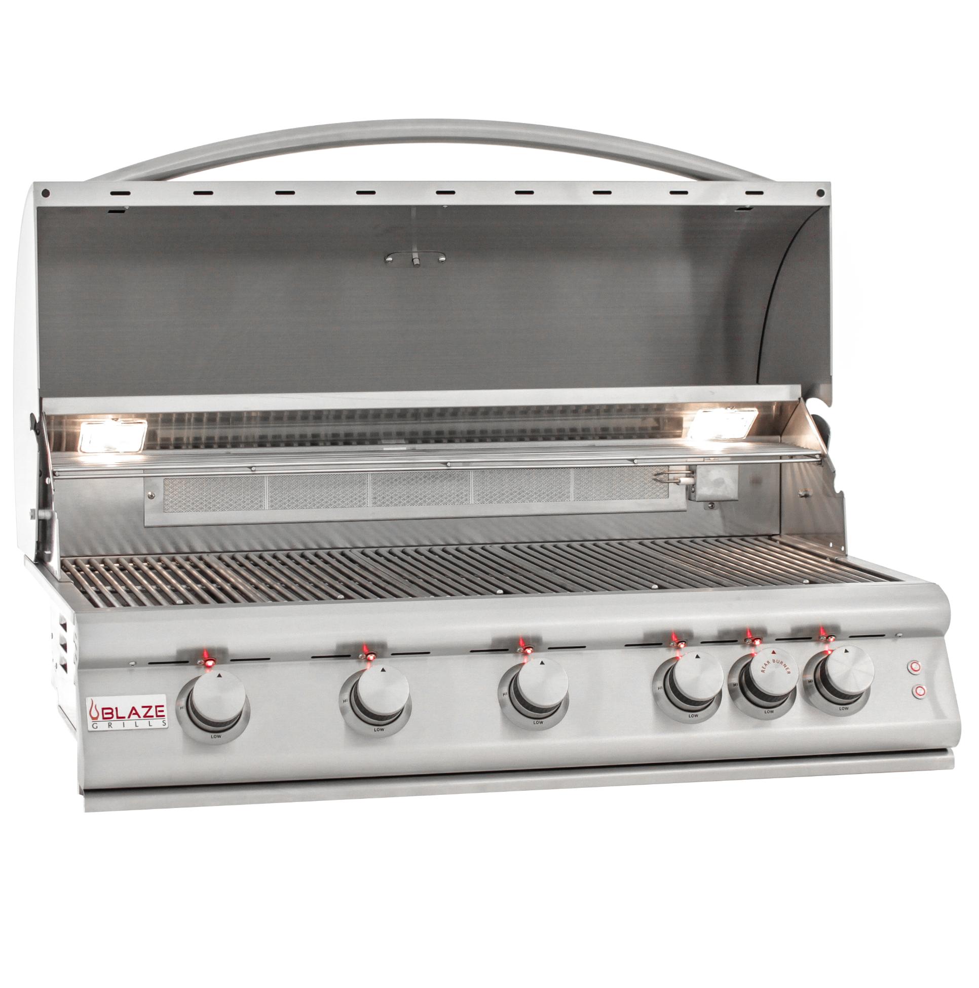 Blaze Grills 40-Inch 5-Burner LTE3 Gas Grill With Rear Burner And Built-in Lighting System
