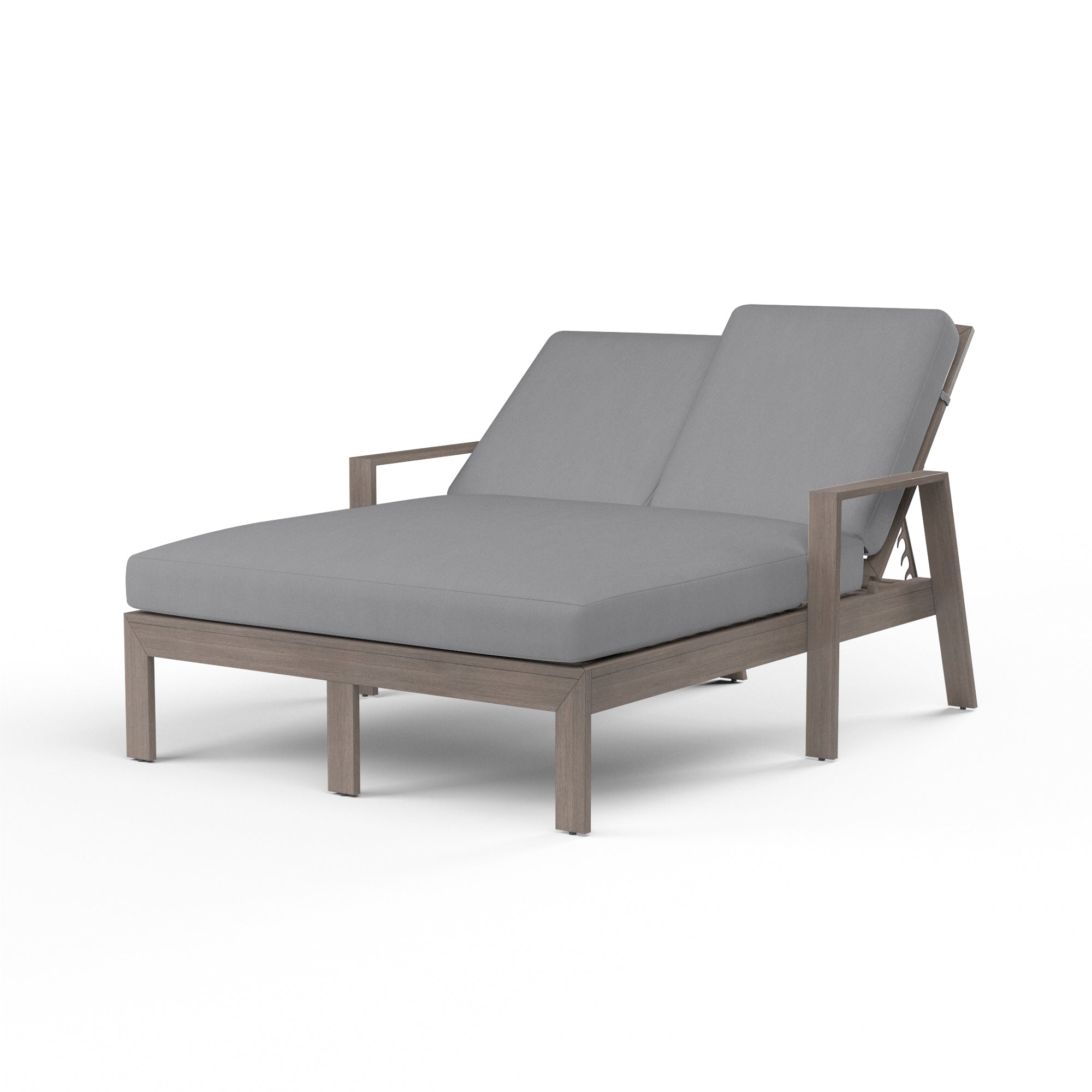 Sunset West Laguna Aluminum Double Chaise Lounge with Cushion
