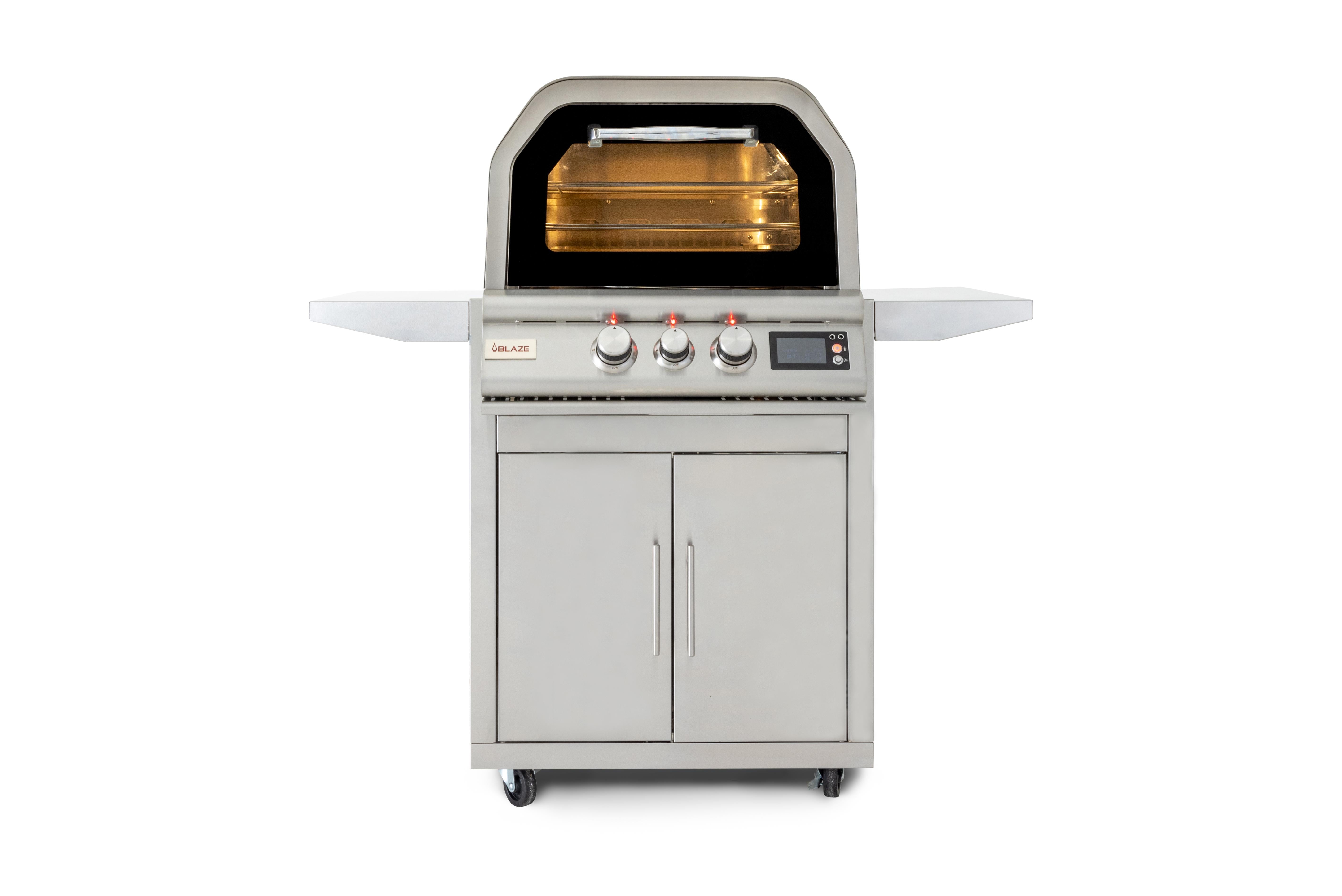 Blaze Grills 26-Inch Gas Outdoor Pizza Oven With Rotisserie with Optional Cart