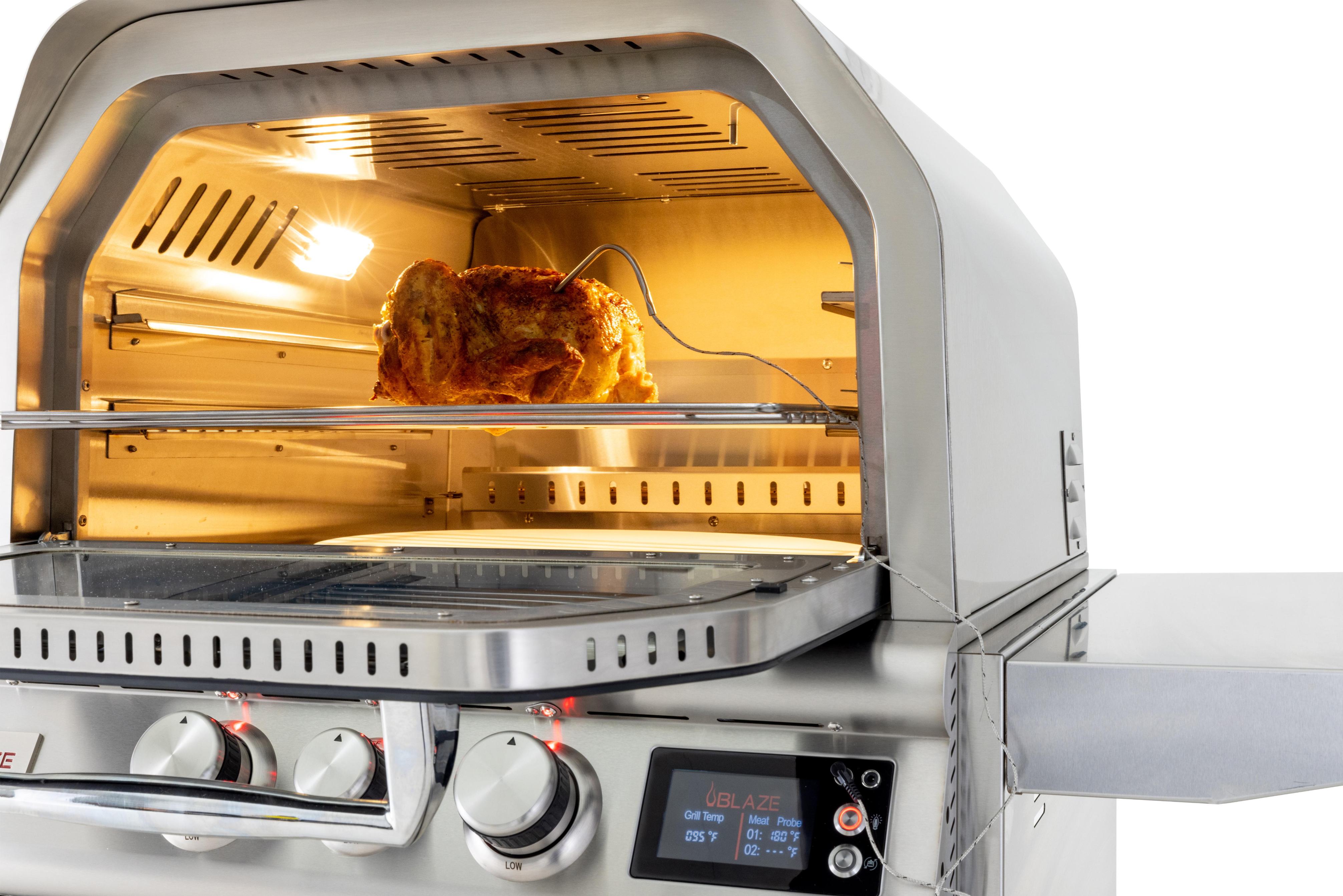 Blaze Grills 26-Inch Gas Outdoor Pizza Oven With Rotisserie with Optional Cart