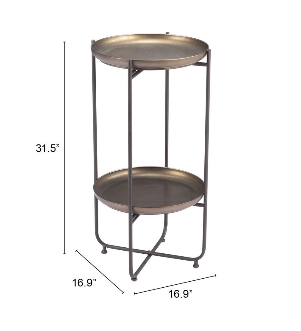 Zuo Moderrn Bronson Accent Table Bronze