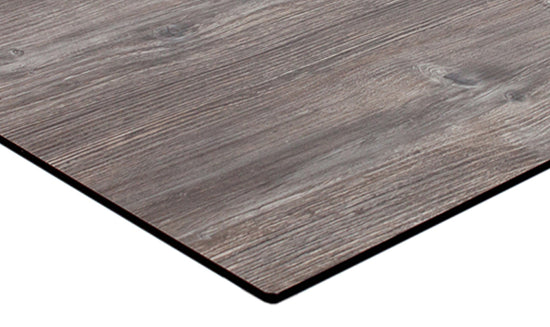 BFM Seating Tribeca 24x32 Compact Laminate Table Top - Driftwood - NEW EDGE