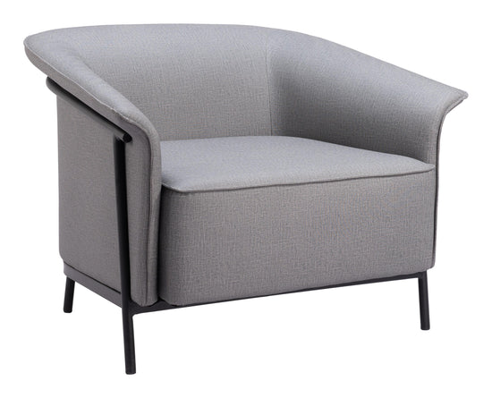 Zuo Modern Burry Accent Chair in Slate Gray/Tan