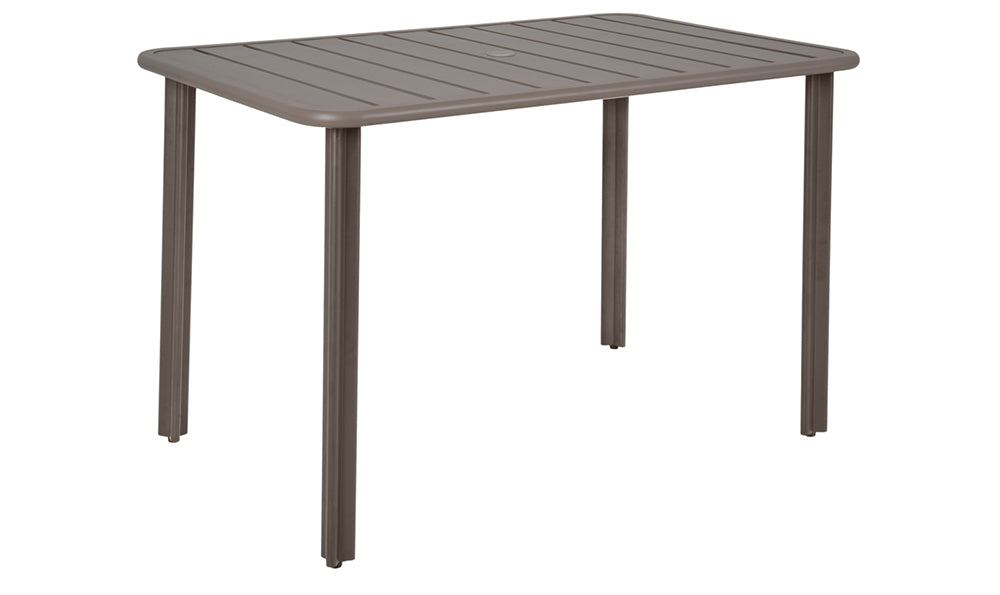 BFM Seating Vista 4-Leg Table In Powder Coated Aluminum - Black/Earth