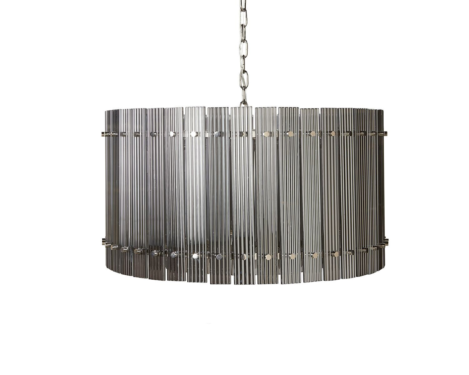 Sunpan Kore Chandelier Small / Large - Nickel / Smoke Grey