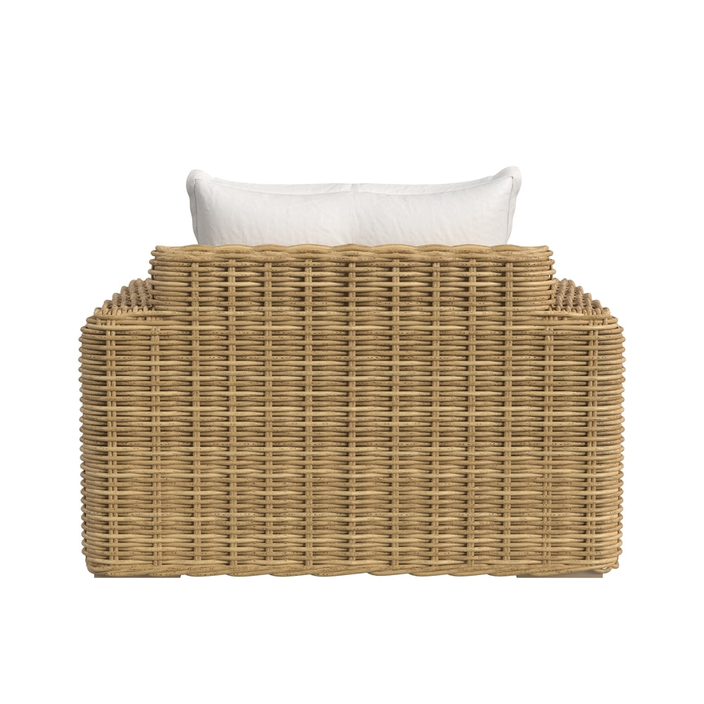 Sunset West Playa Oversized Club Chair in Soothe Pearl with Flange Welt
