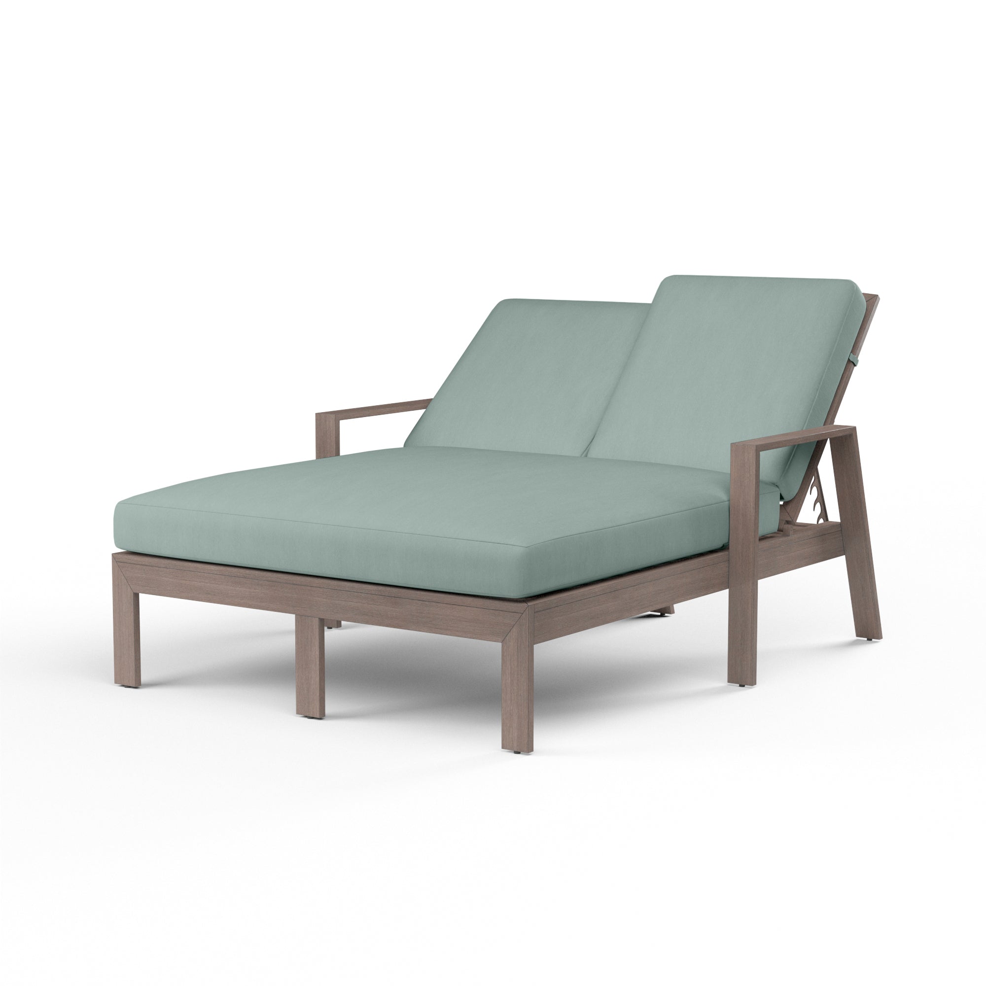 Sunset West Laguna Aluminum Double Chaise Lounge with Cushion