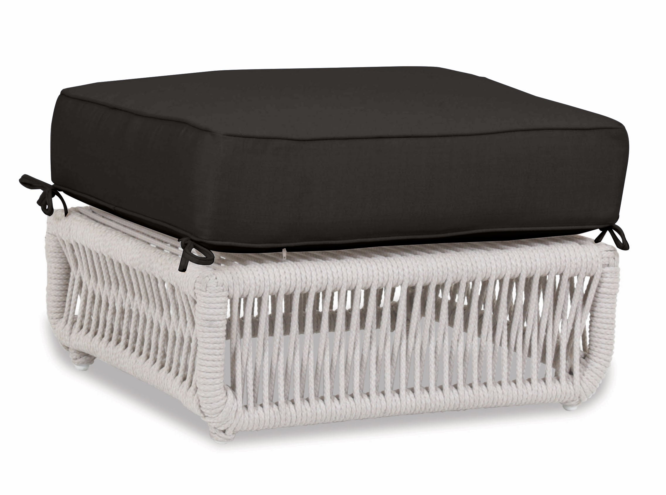 Sunset West Dana Rope Ottoman with Cushion