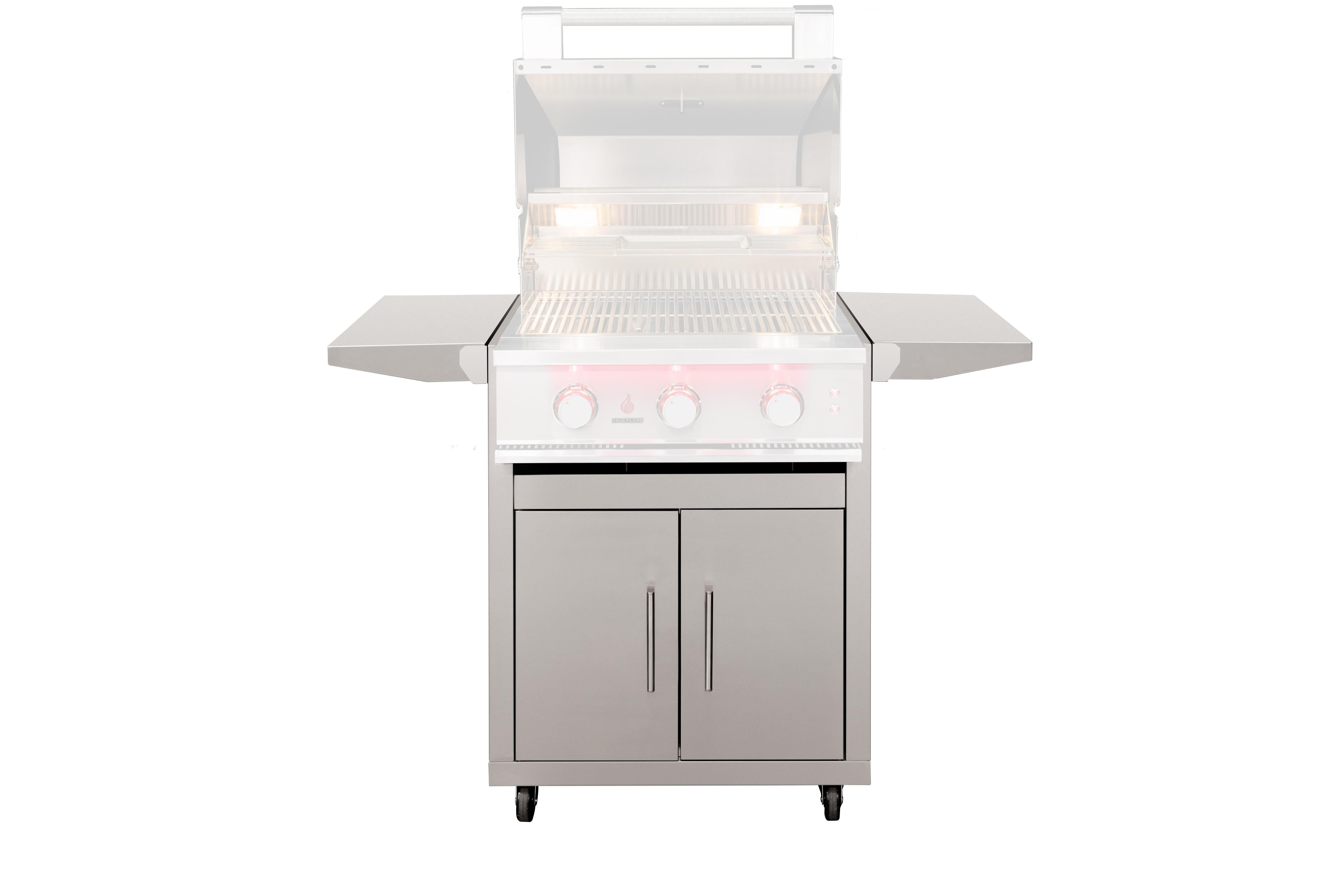 TrueFlame Deluxe Cart With Fold-Down Side Shelves - KD (Fits TF25/TFE25)