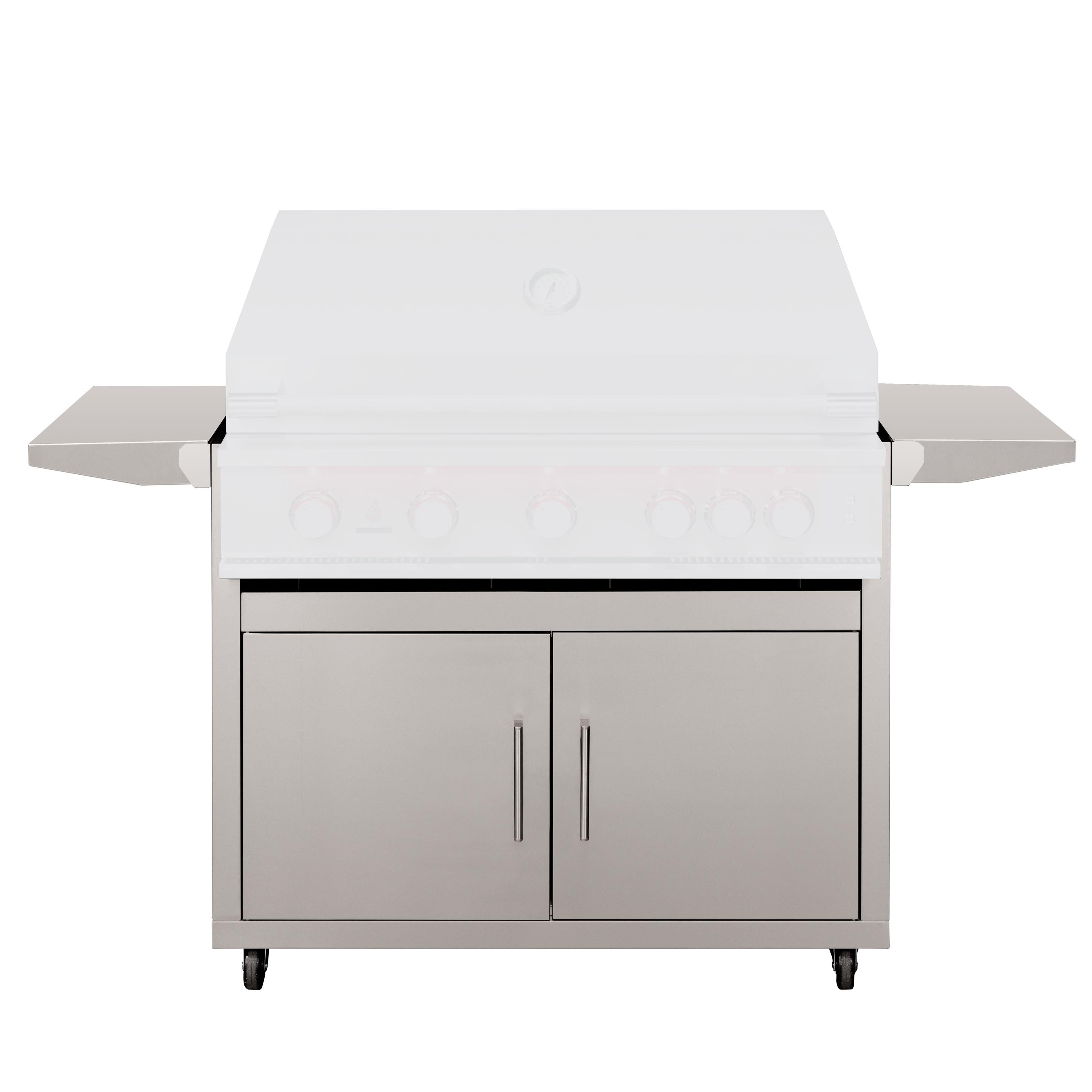 TrueFlame Deluxe Cart With Fold-Down Side Shelves - KD (Fits TF40/TFE40)