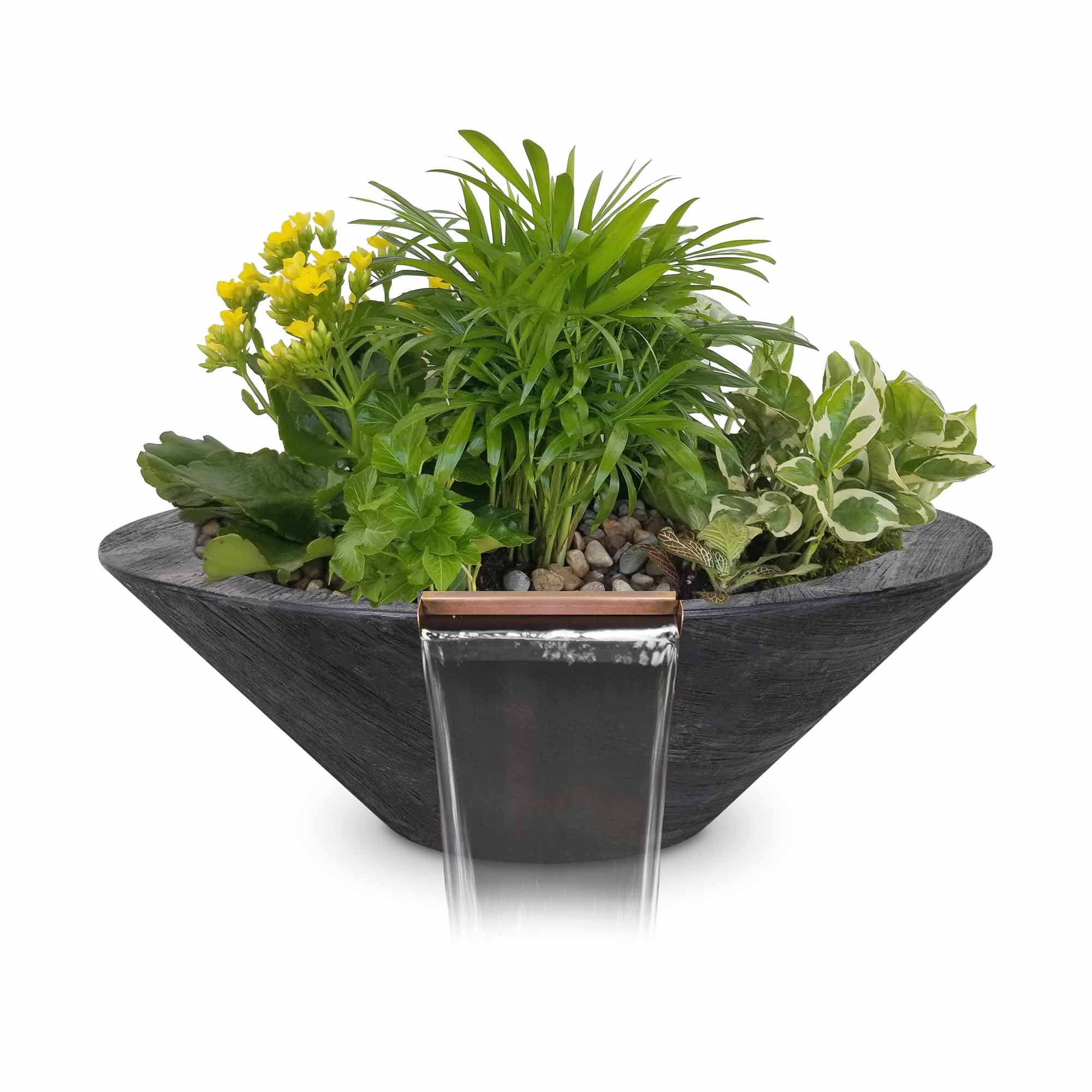 The Outdoor Plus Cazo Wood Grain Planter & Water Bowl