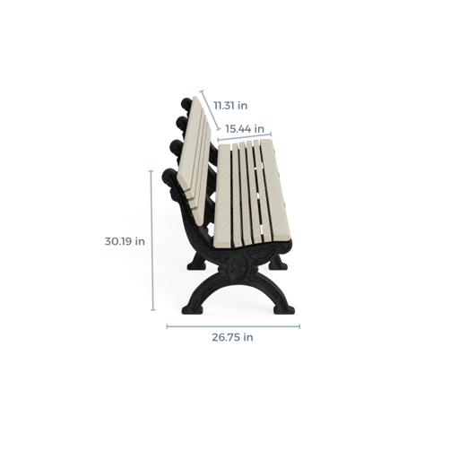 Polly Products Cambridge Backed Bench