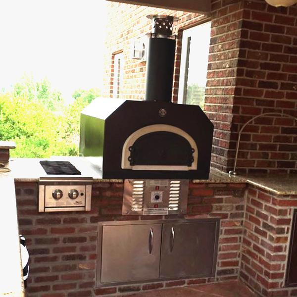Chicago Brick CBO-750 Hybrid Commercial/Residential Countertop: (Pre-Assembled) with Metal Insulating Hood and Gas Package for Commercial Applications