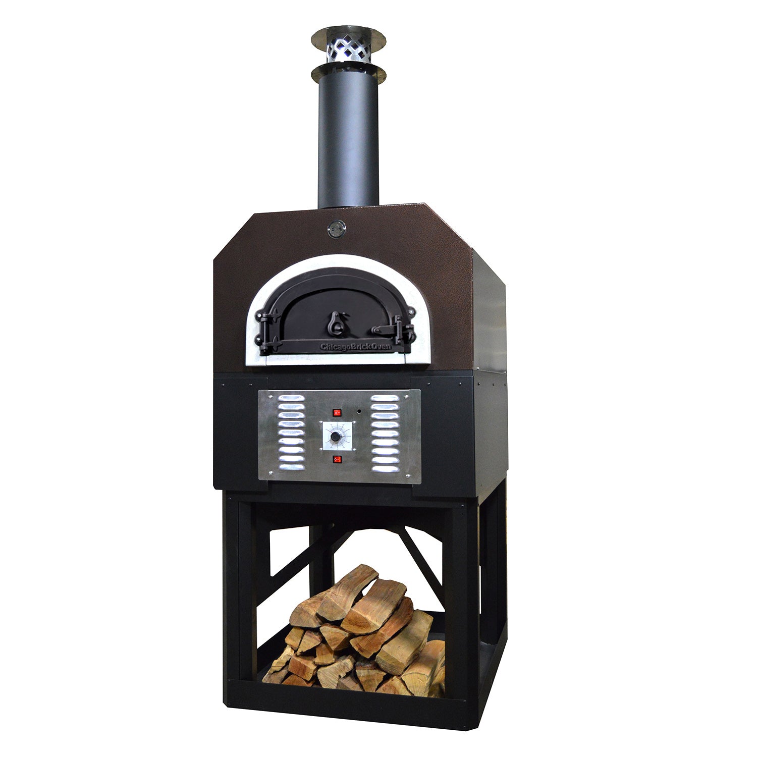 Chicago Brick CBO-750 Hybrid Commercia/Residentiall Stand: (Pre-Assembled) Custom-Built Heavy-Duty Stand with Metal Insulating Hood and Gas Package for Commercial/Residential Applications