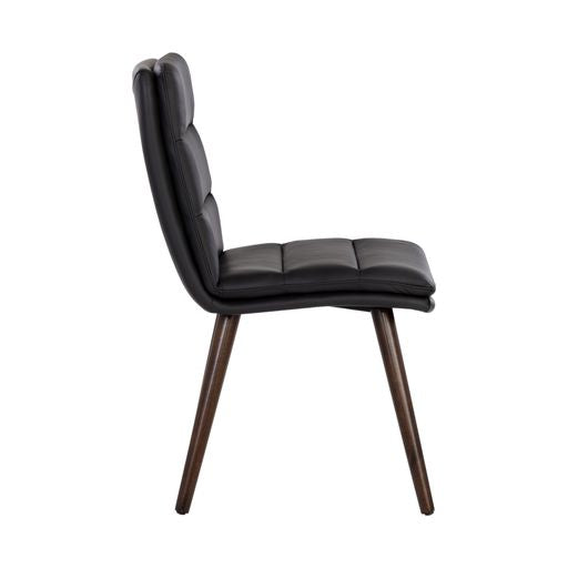 Sunpan Zelia Dinng Chair - Linea Black Leather - Set of Two
