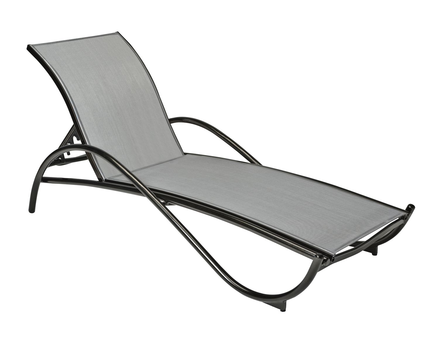 Woodard Tribeca Adjustable Chaise Lounge - Stackable, Aged Teak, Augustine Alloy (Grade A), Grade A Fabric, Garden Chairs, Chaises, Tribeca, Aluminum, Chaise Lounge, Curved, Outdoor