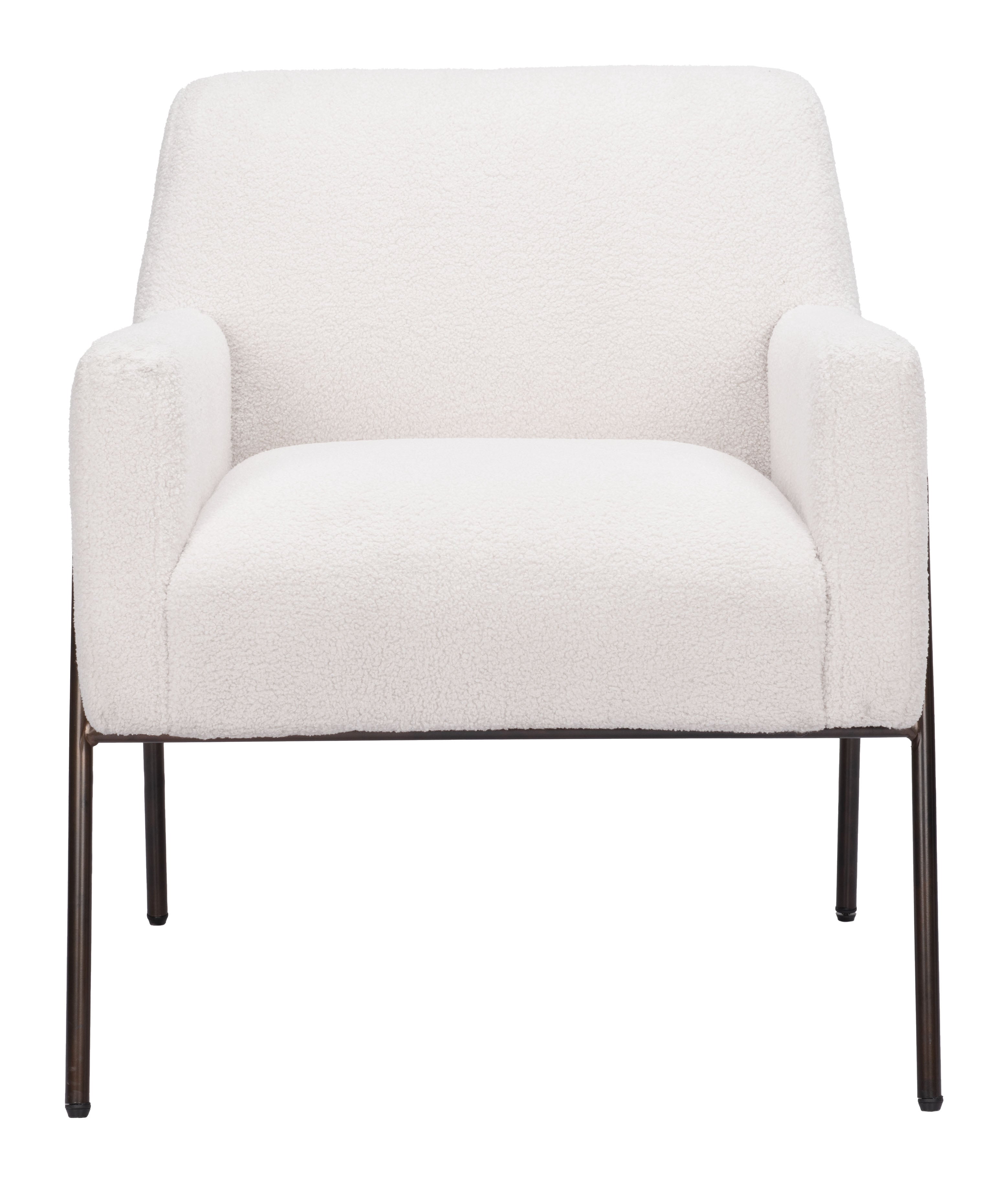 Zuo Modern Charleston Accent Chair in Cream/Gray