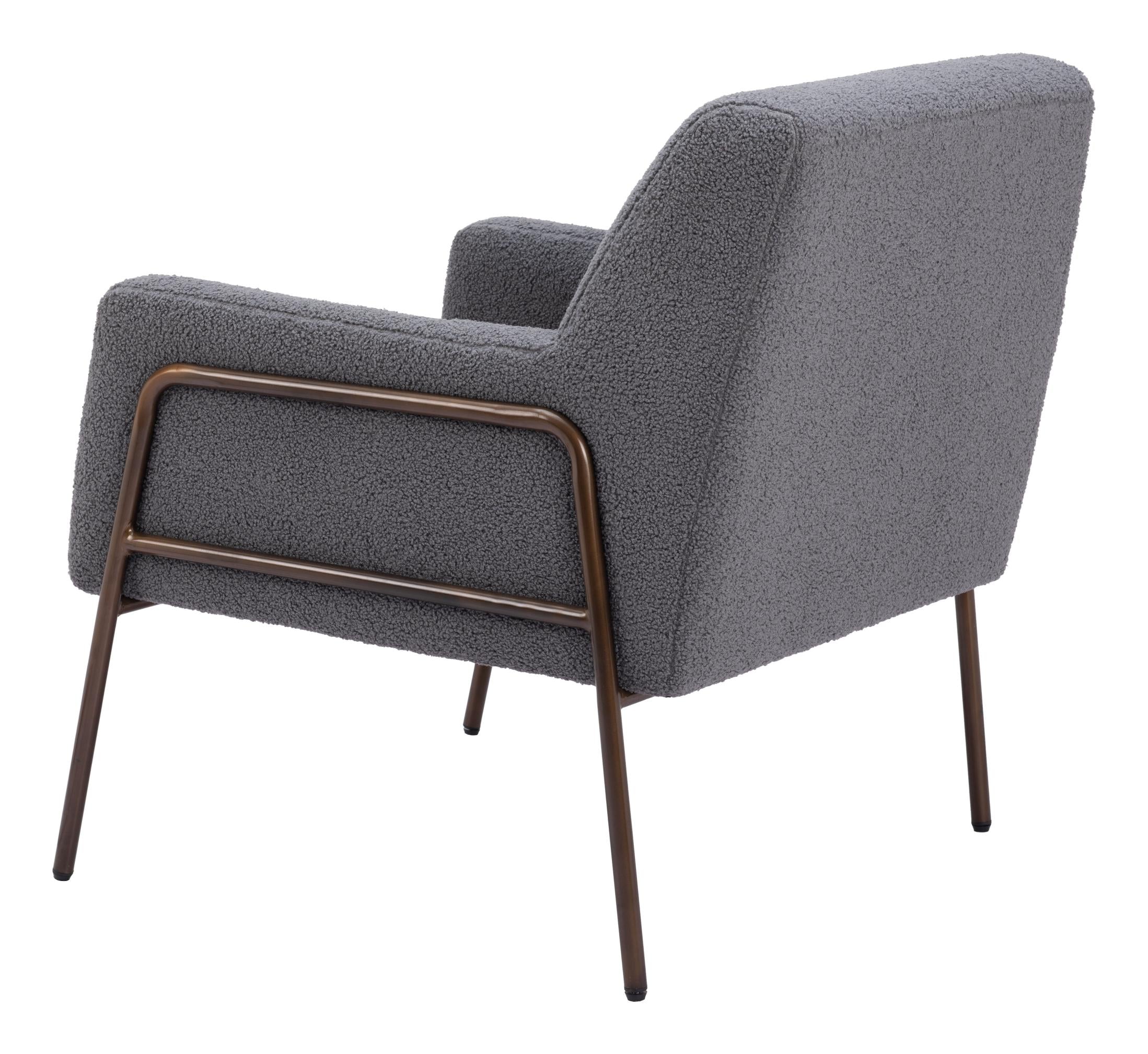 Zuo Modern Charleston Accent Chair in Cream/Gray