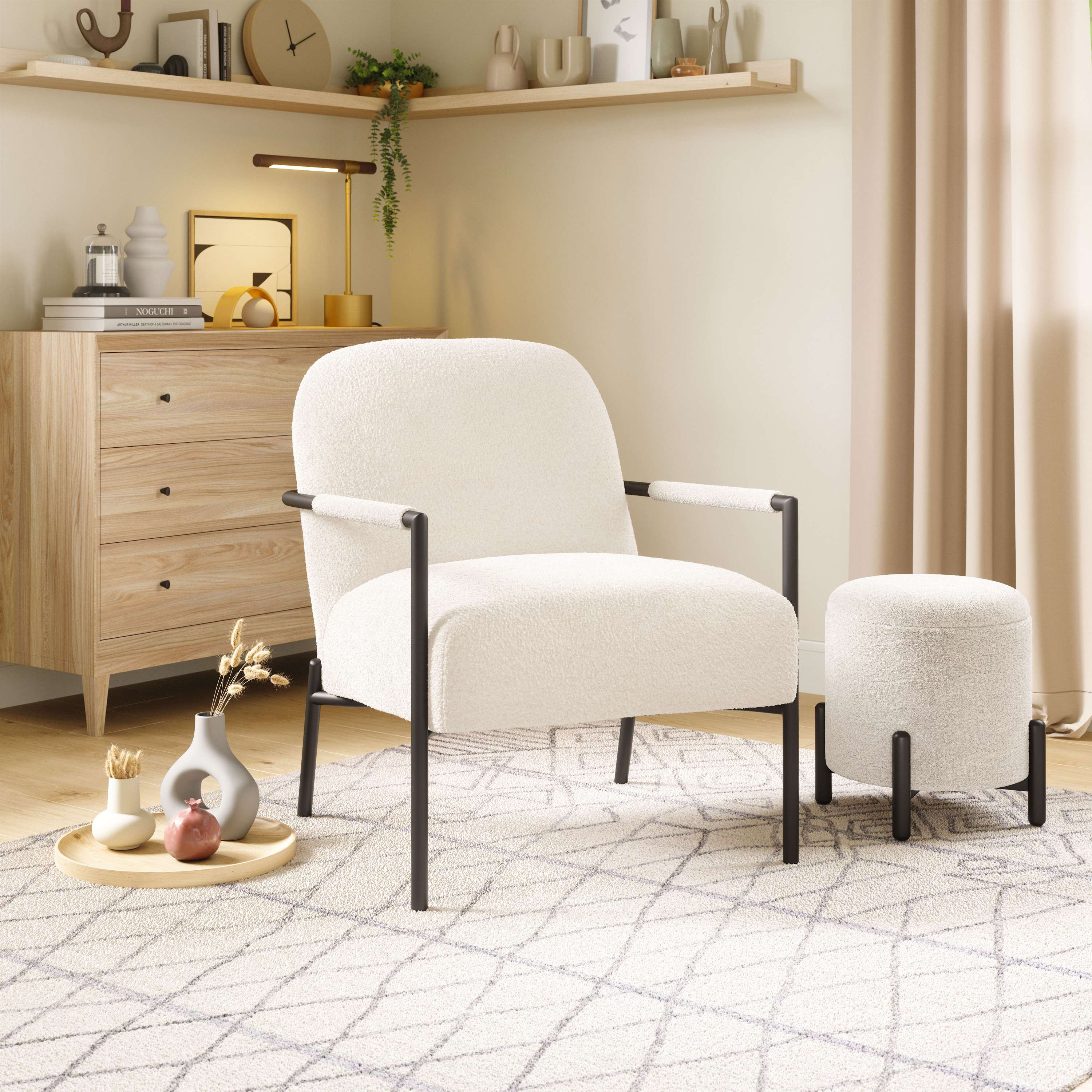 Zuo Modern Chicago Accent Chair Ivory