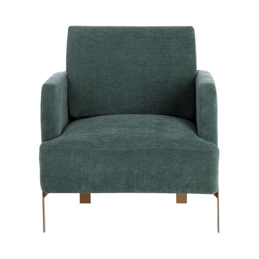 Sunpan Lorilyn Lounge Chair - Belfast Heather Grey / Danny Sage Green