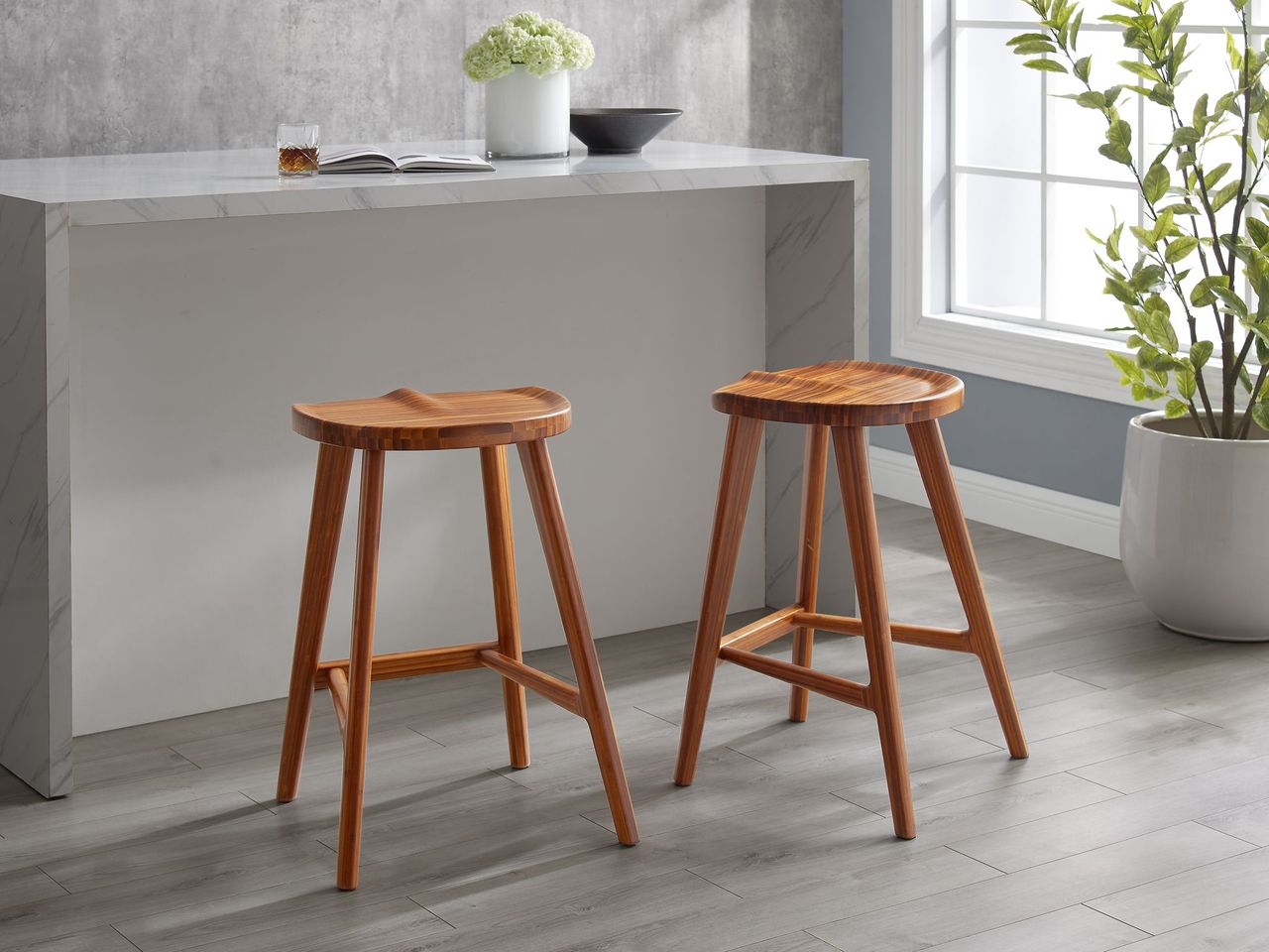 Greenington Max Stool in Counter Height, Amber - Set of Two