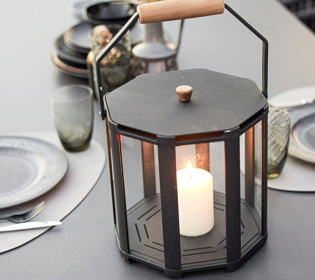 Cane-Line Lightlux Lantern with Teak Handle Mini
