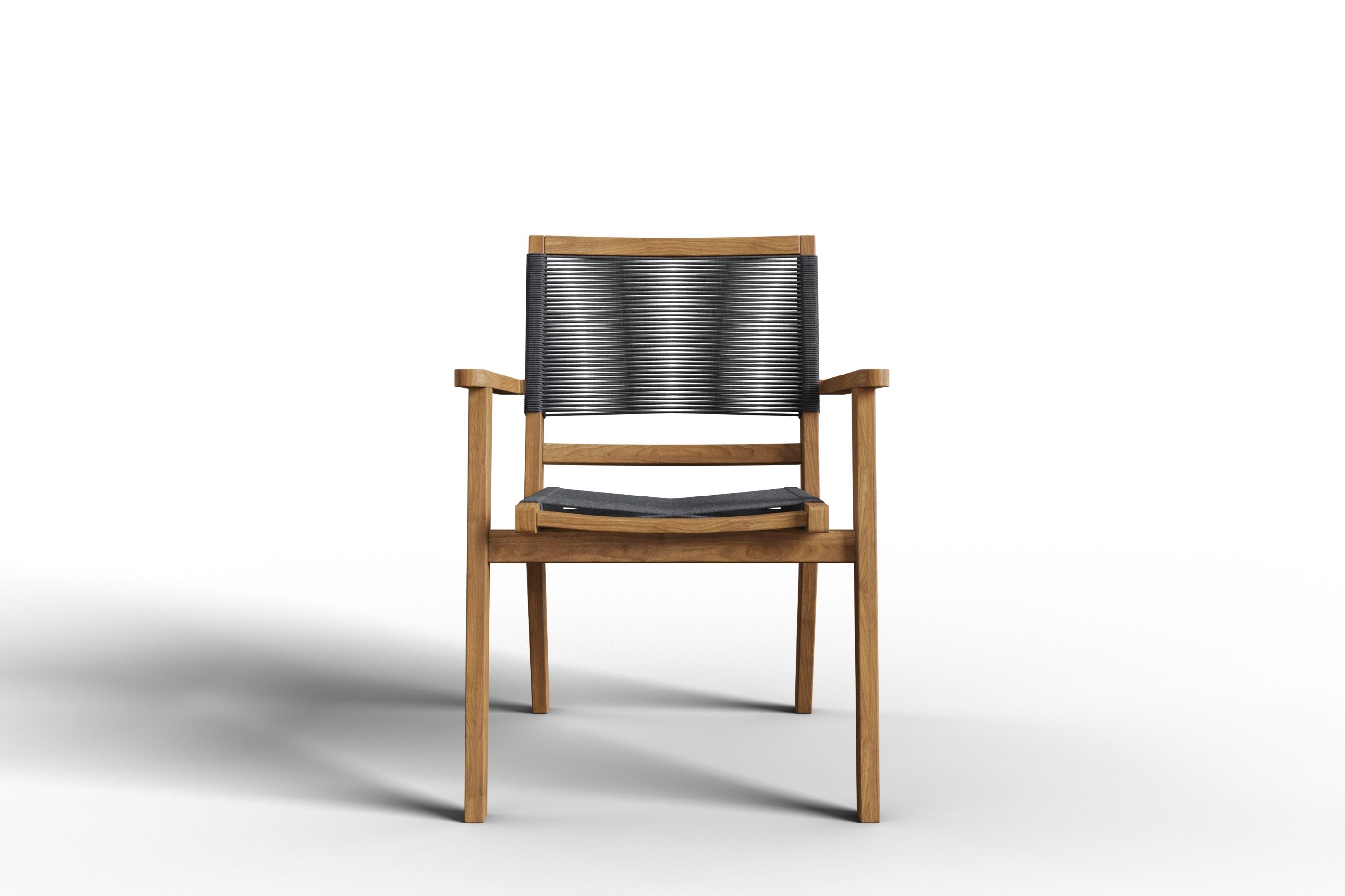 Curated MaisonFurniture Damien Teak Outdoor Stacking Armchair (Set of 2)