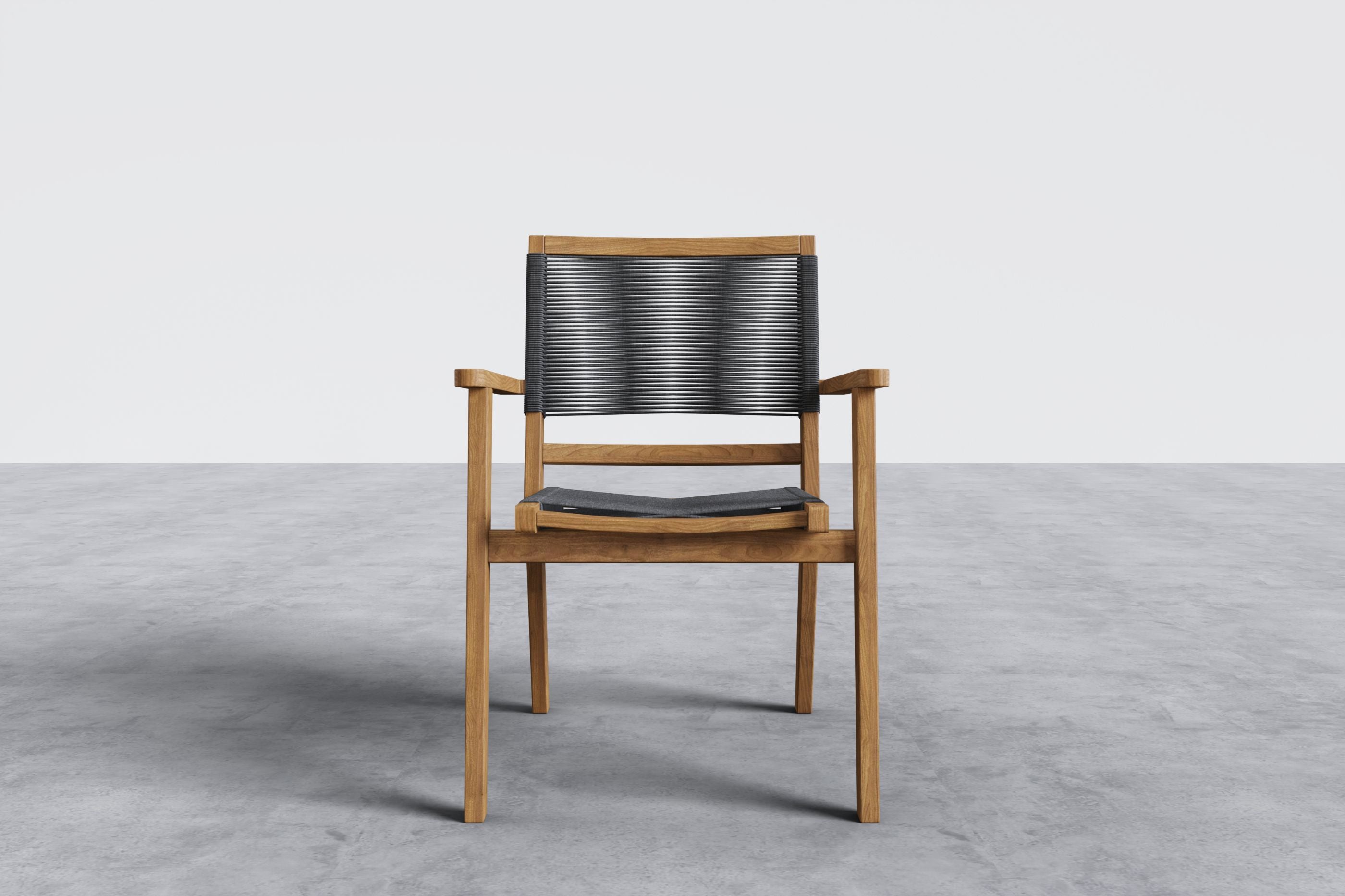 Curated MaisonFurniture Damien Teak Outdoor Stacking Armchair (Set of 2)