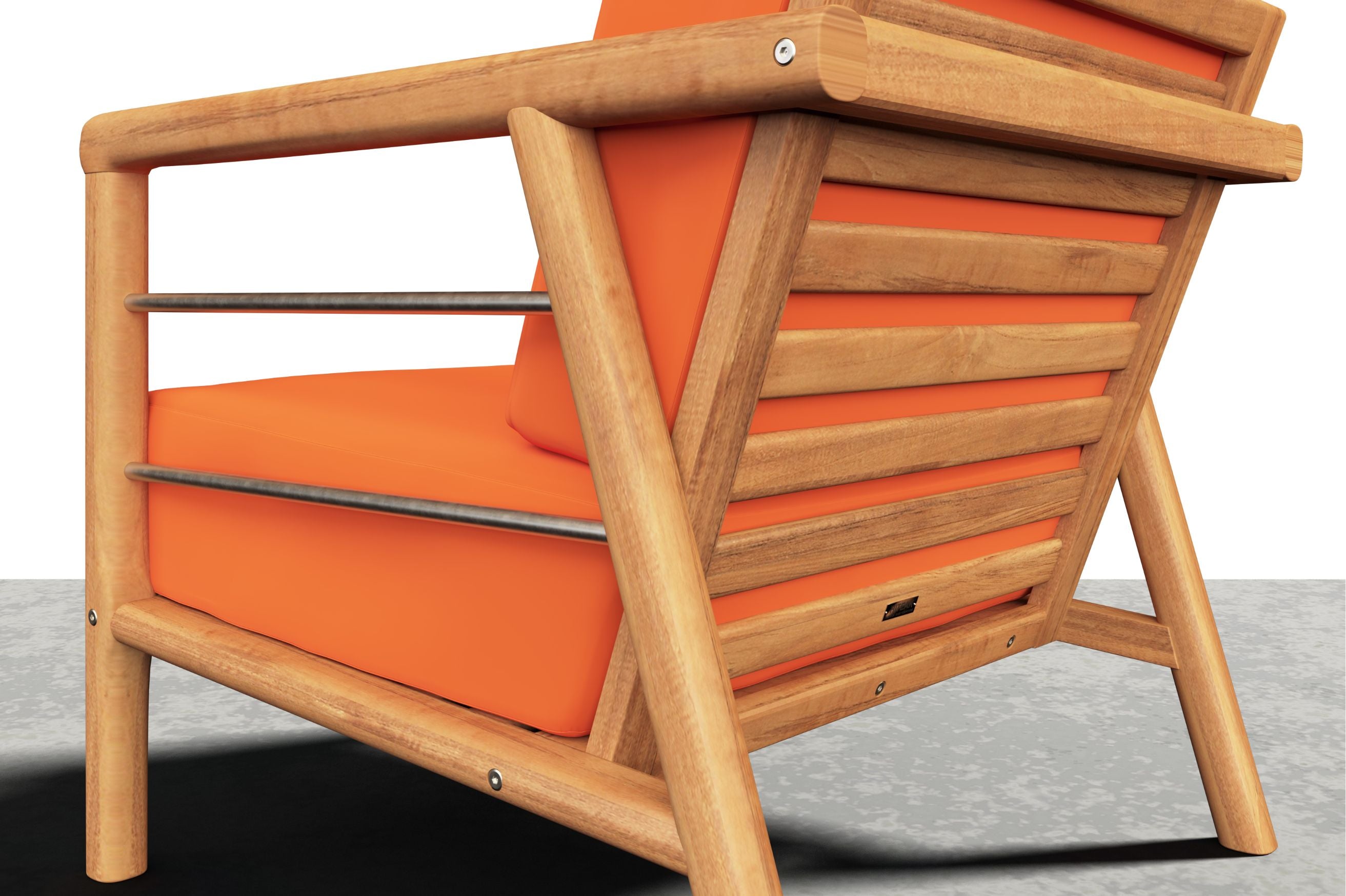 Curated MaisonFurniture Daniele Teak Deep Seating Outdoor Club Chair with Sunbrella Cushion
