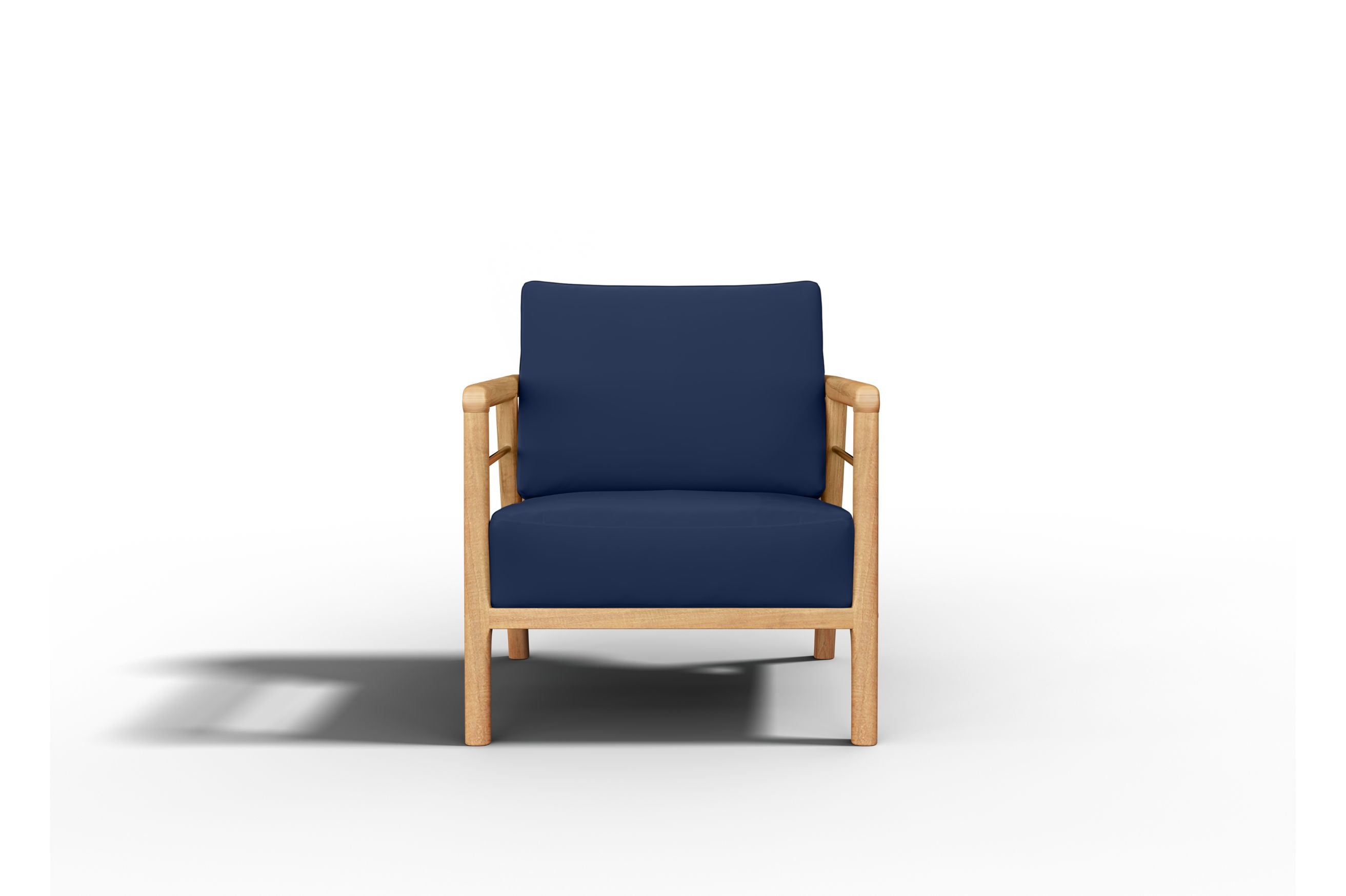 Curated MaisonFurniture Daniele Teak Deep Seating Outdoor Club Chair with Sunbrella Cushion