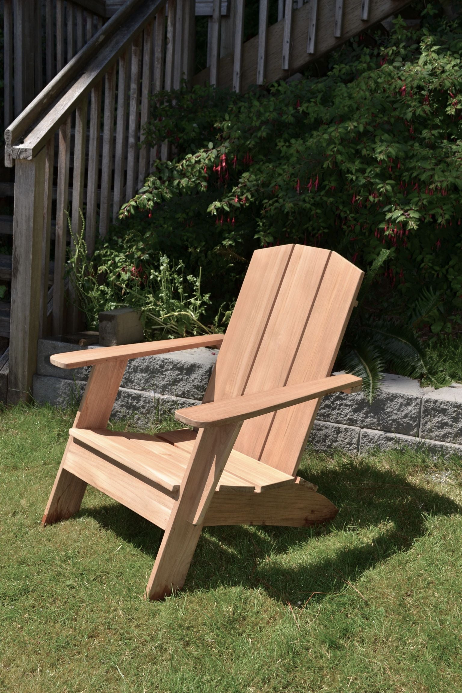 Curated MaisonFurniture Aurele Teak Outdoor Adirondack Lounge Chair