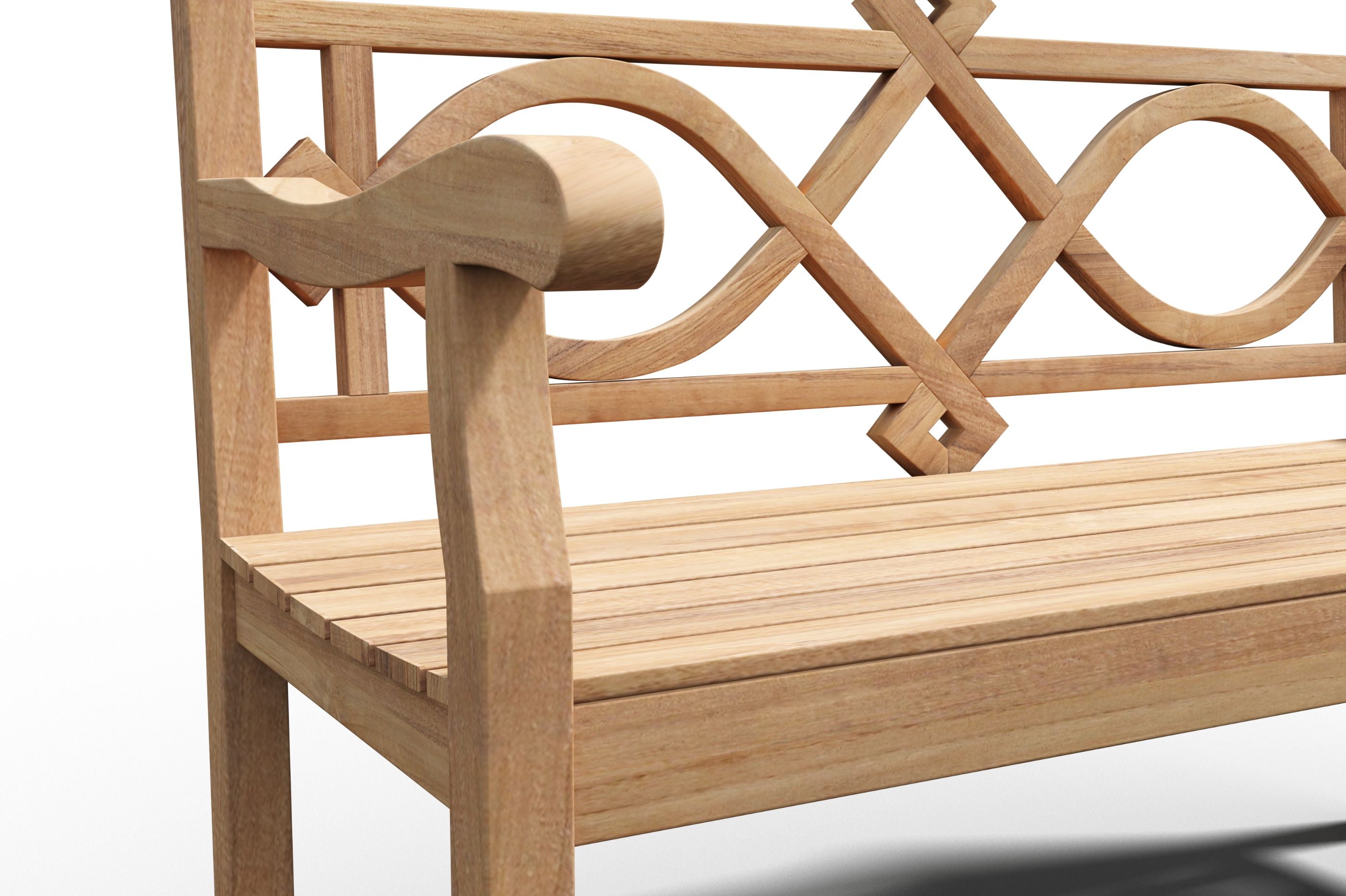 Curated MaisonFurniture Liane 2 Person Teak Outdoor Bench