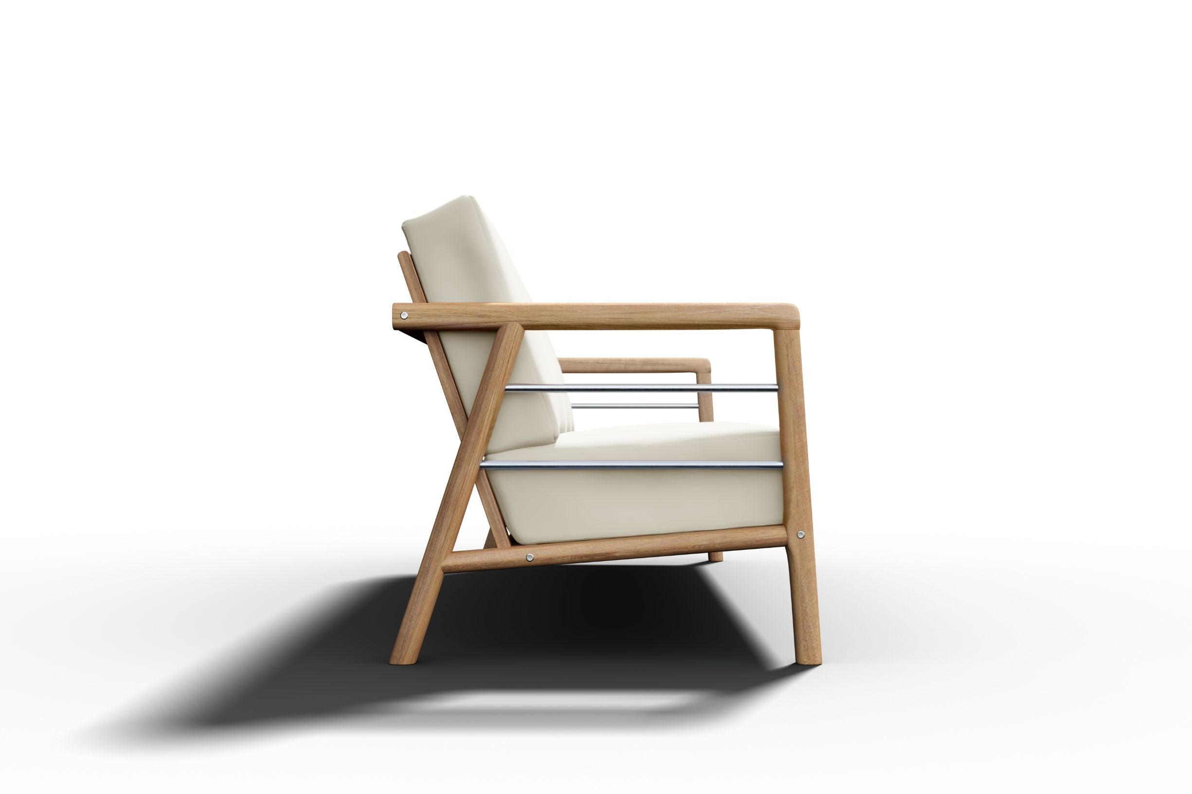 Curated MaisonFurniture Daniele 4-Piece Teak Deep Seating Outdoor Sofa Set with Sunbrella Cushions