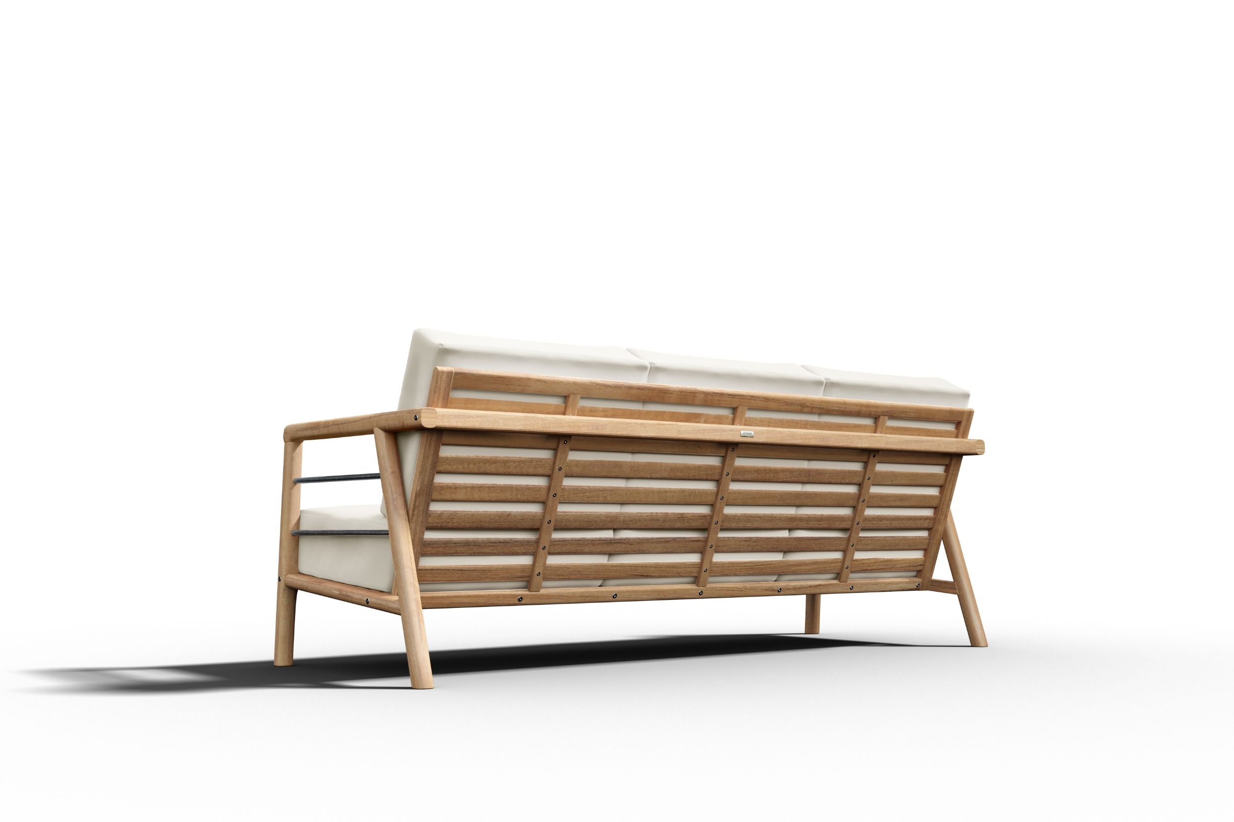 Curated MaisonFurniture Daniele 4-Piece Teak Deep Seating Outdoor Sofa Set with Sunbrella Cushions