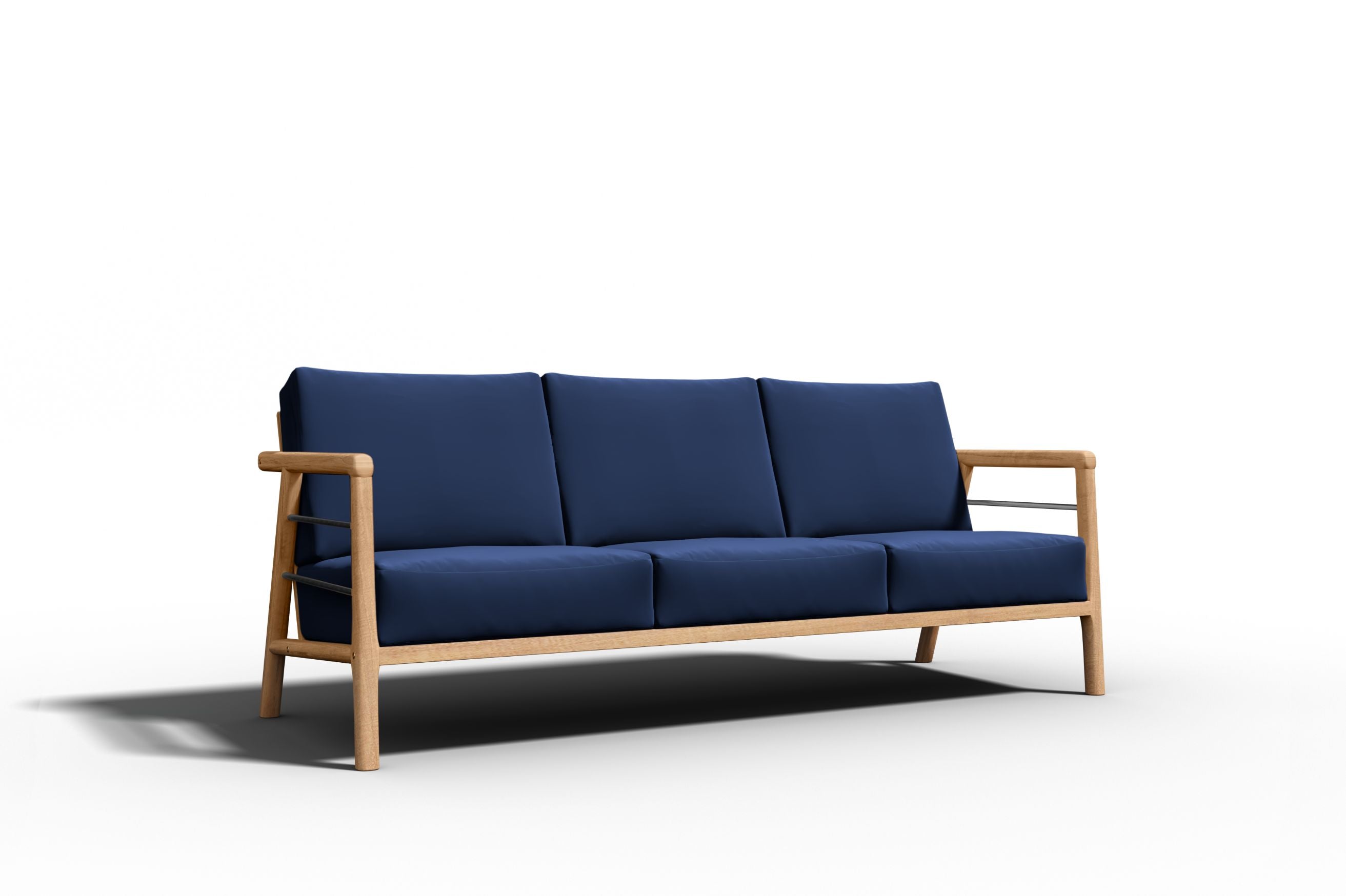 Curated MaisonFurniture Daniele 4-Piece Teak Deep Seating Outdoor Sofa Set with Sunbrella Cushions