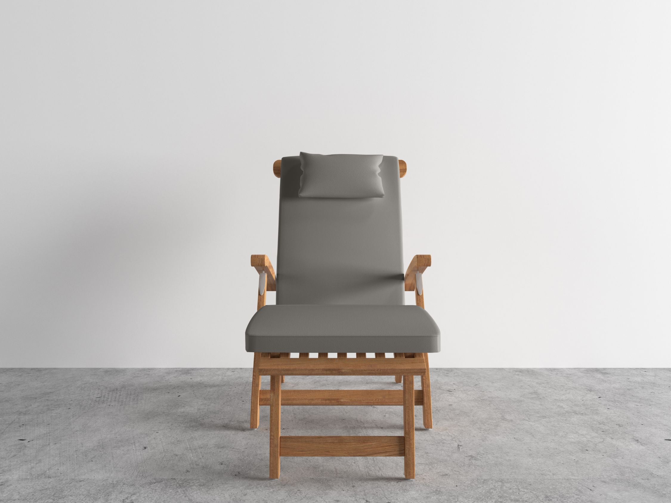Curated MaisonFurniture Adelle Teak Folding Steamer Outdoor Deck Chair Lounge
