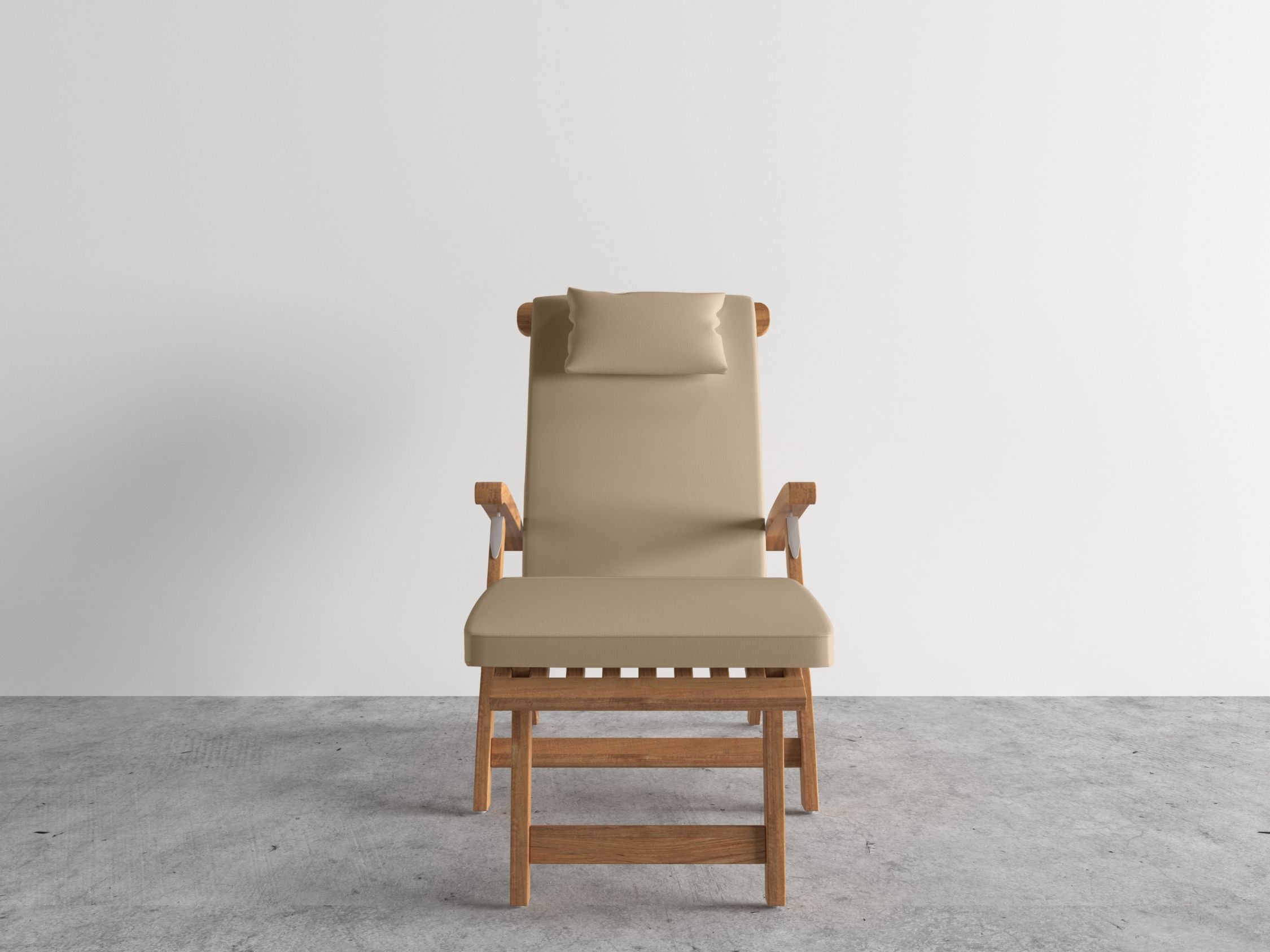 Curated MaisonFurniture Adelle Teak Folding Steamer Outdoor Deck Chair Lounge